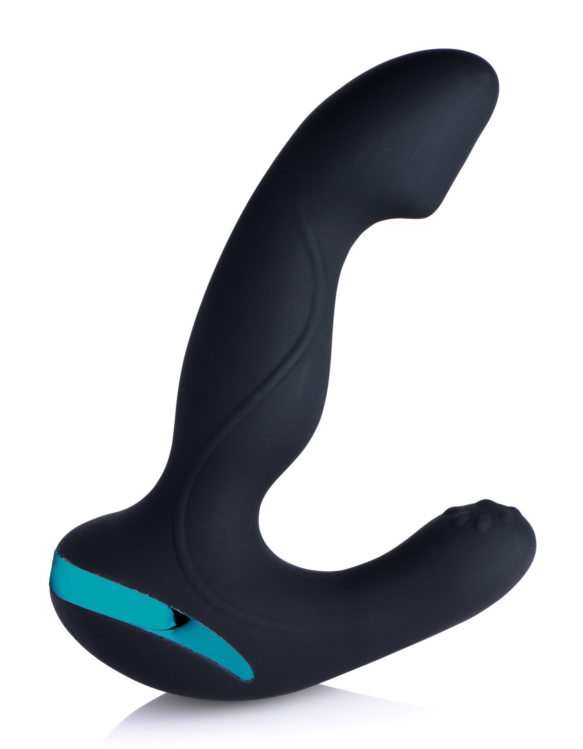 The Mega Maverick 10x Prostate Stimulator with its distinctive black and turquoise design