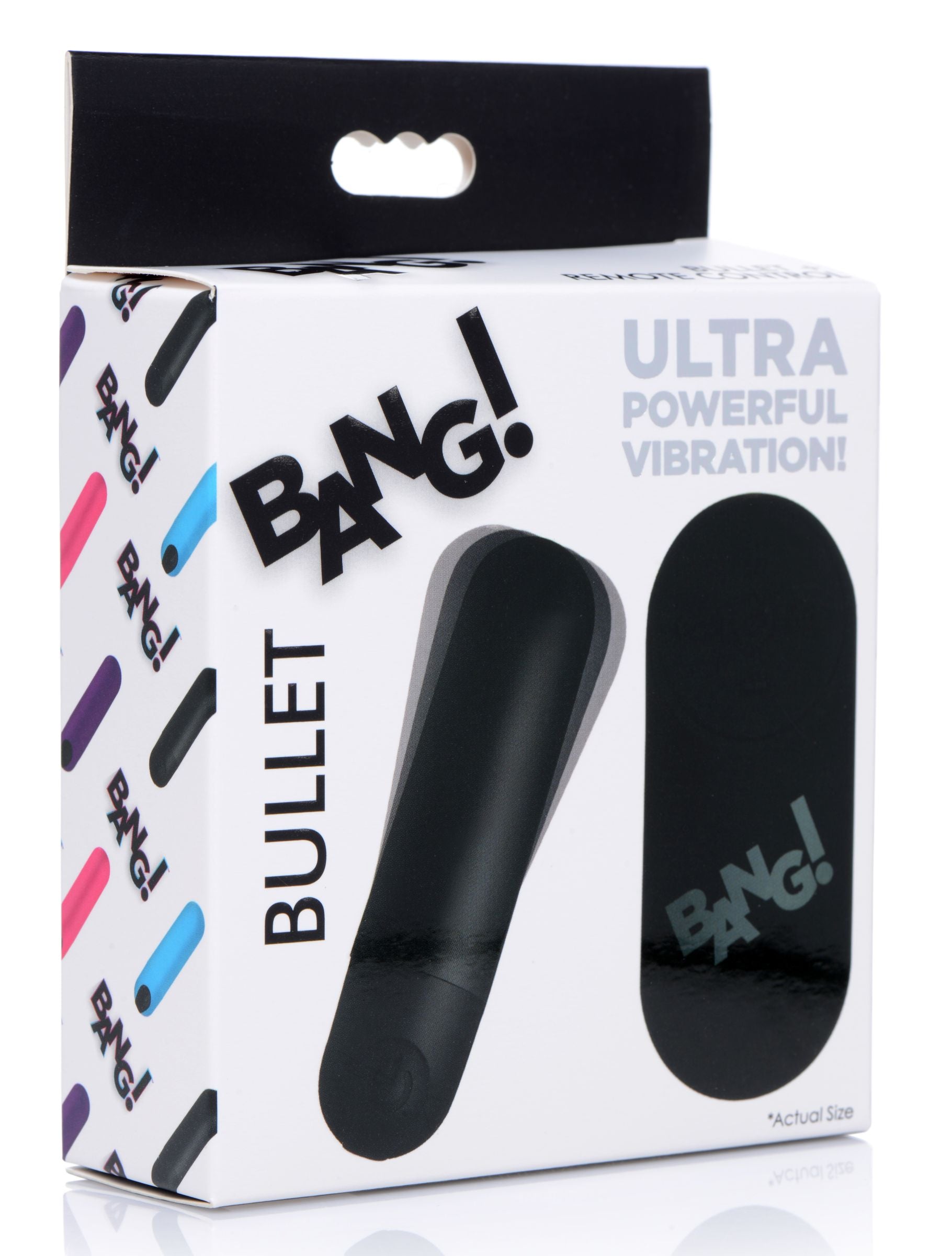 Vibrating bullet with remote control advertised as 'bang bang bullet ultra powerful'