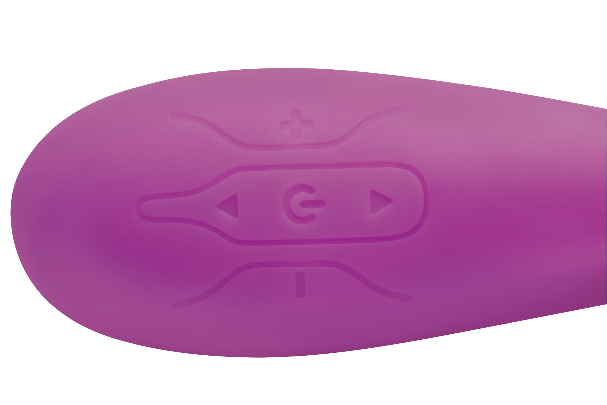 Purple remote control designed for the Come Hither Pro vibrator