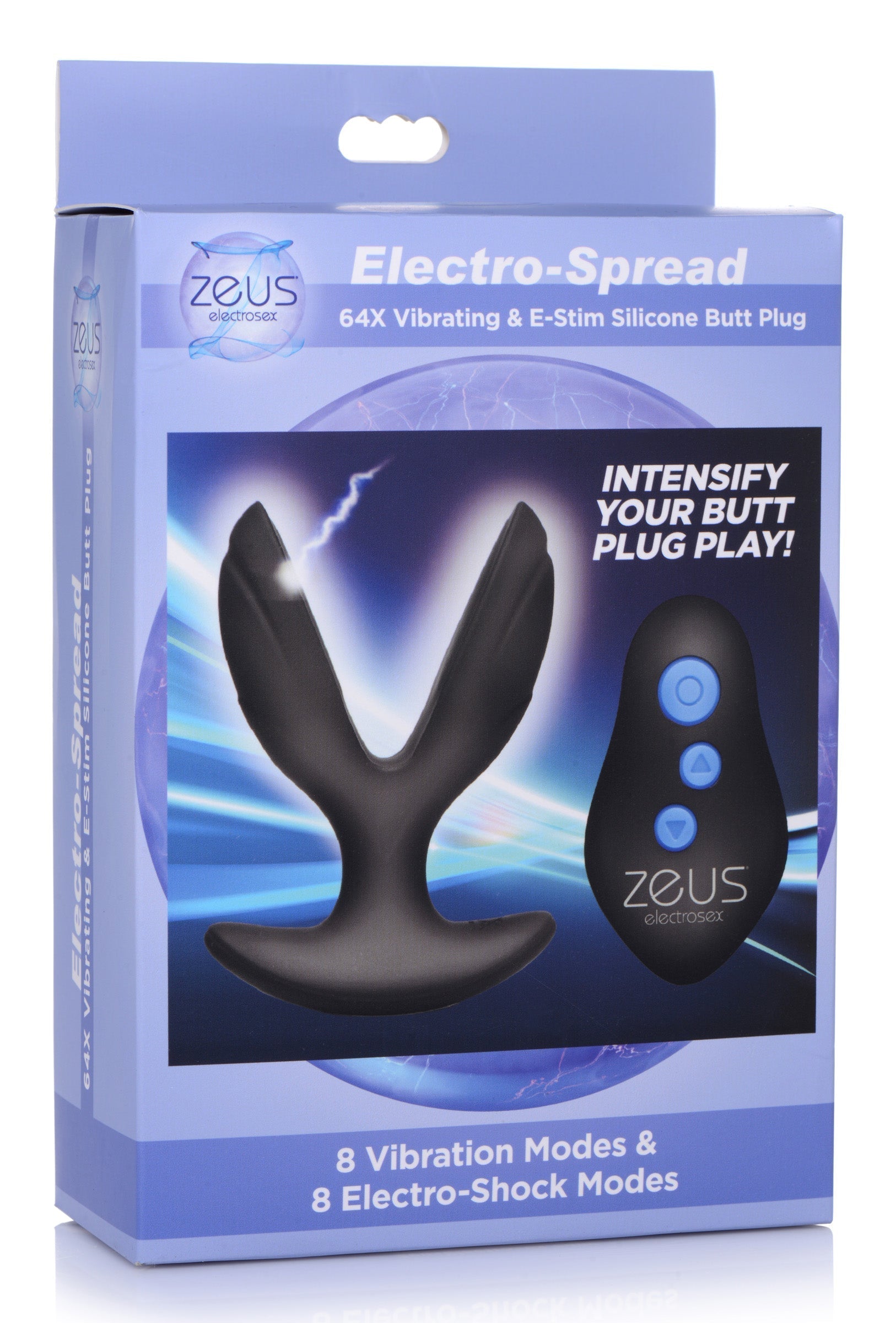 Vibrating and electro-stimulation silicone butt plug designed for anal stimulation