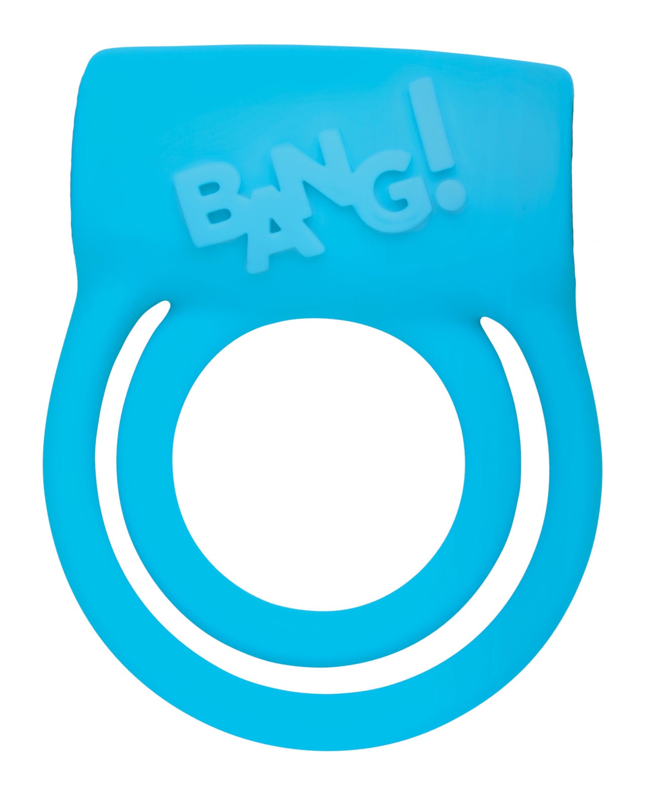 Blue silicone cock ring from the Duo Blast kit