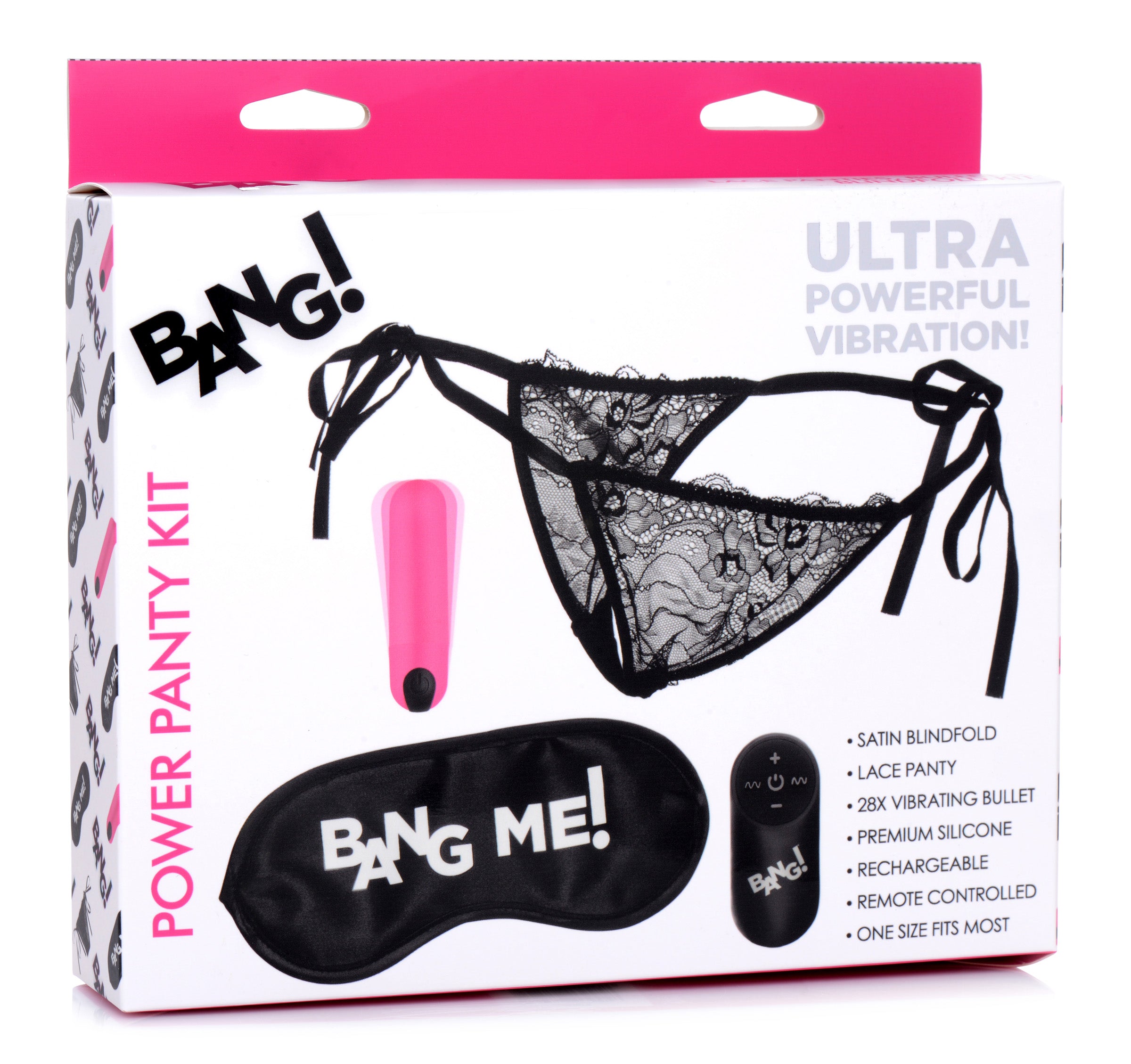 Complete Power Panty set with lingerie and remote control bullet vibrator