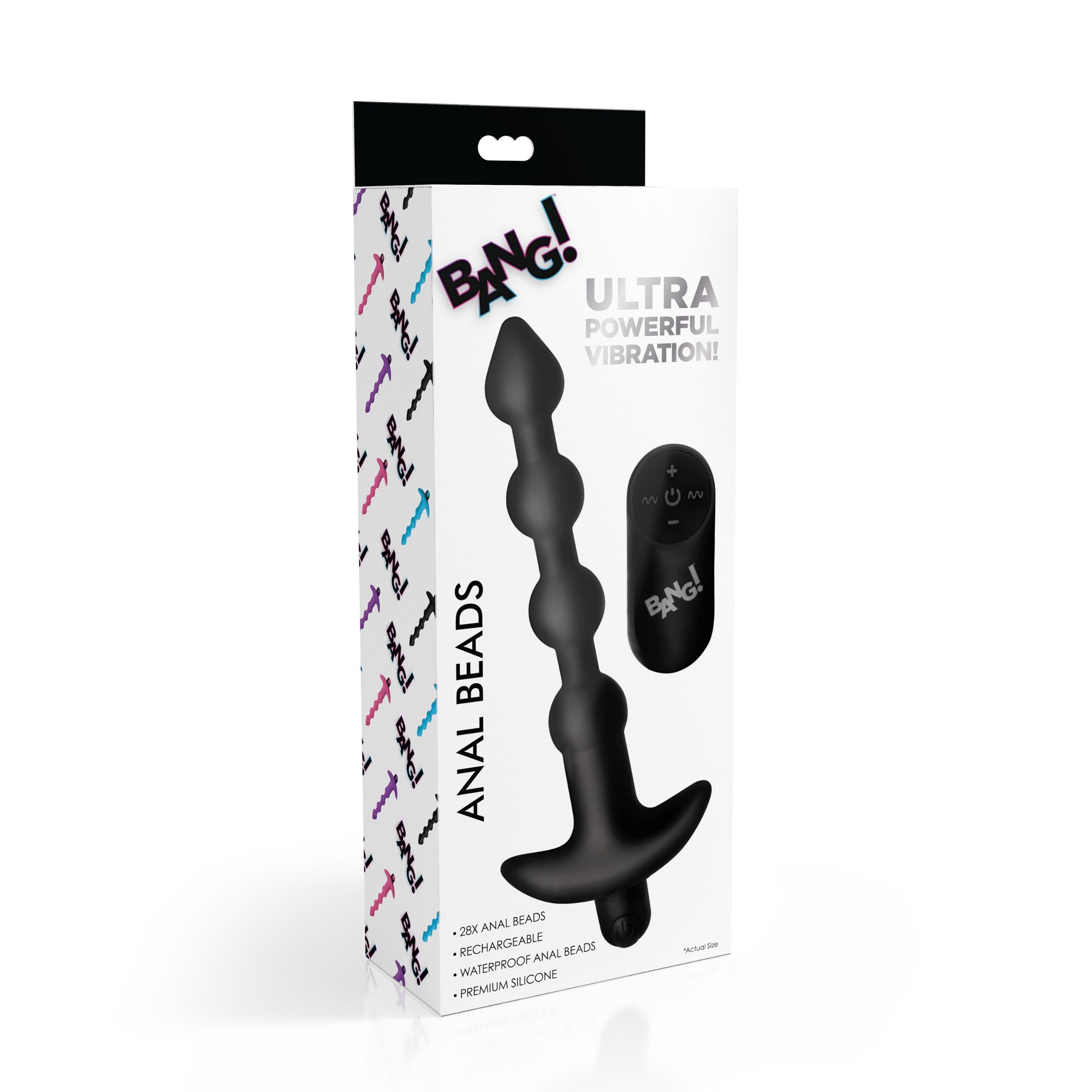 Remote control vibrating silicone anal beads in original packaging