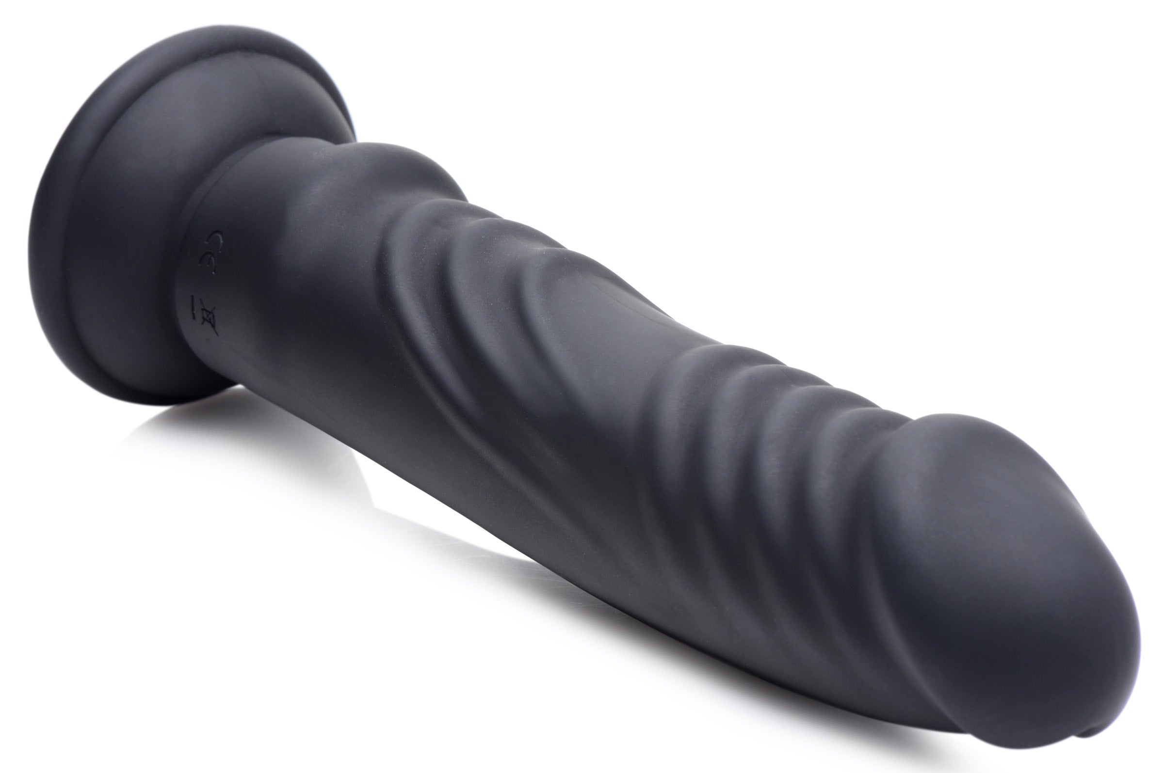 E-stim Pro 5x Vibrating Dildo in black with realistic design