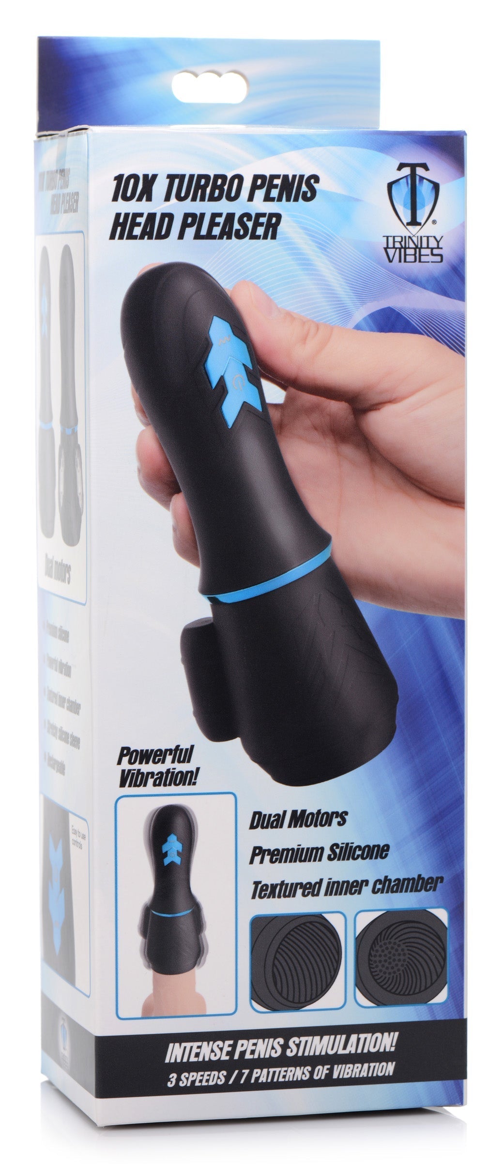 Packaging of the 10x Turbo Silicone Penis Head Pleaser