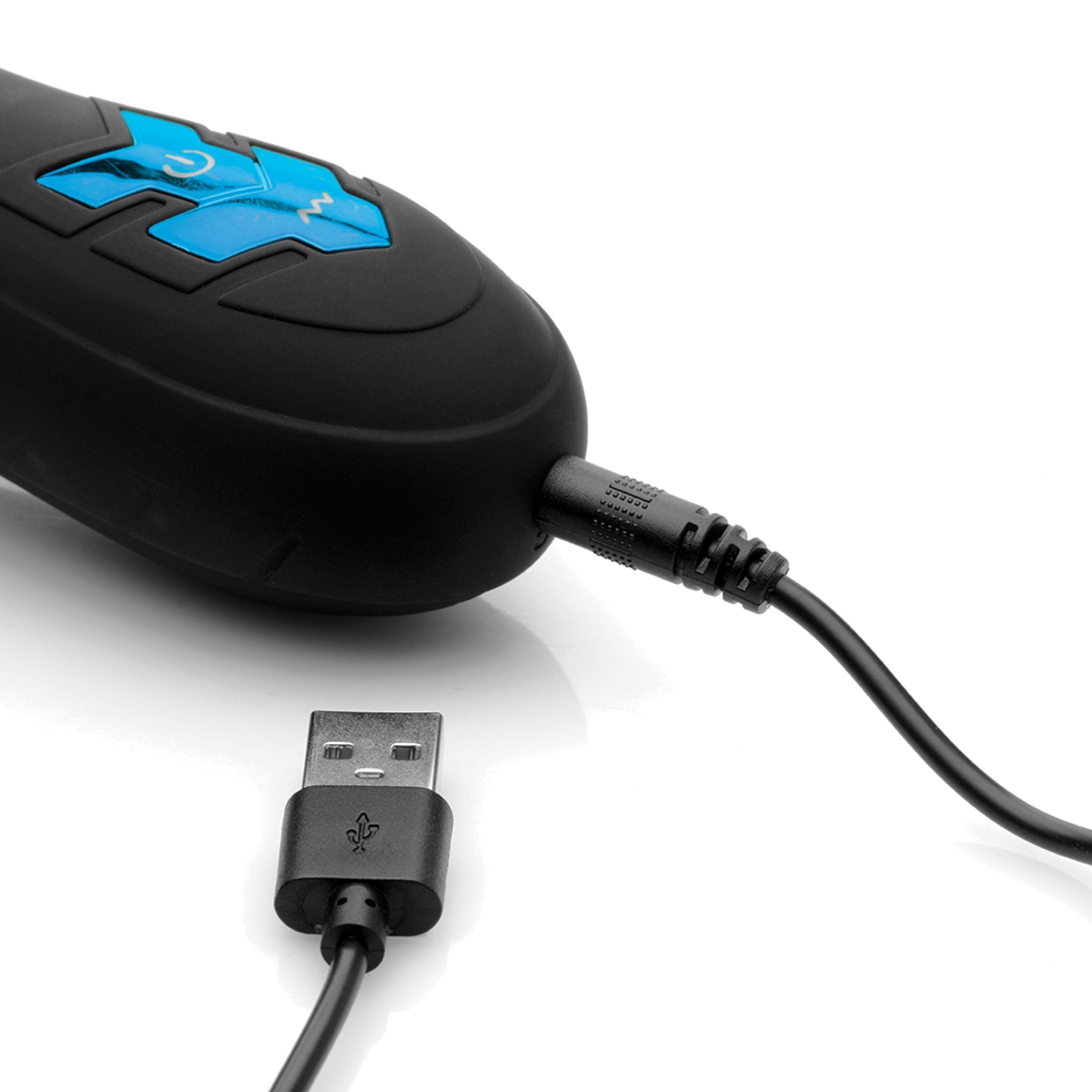 USB charging cable with blue LED indicator for the sex toy