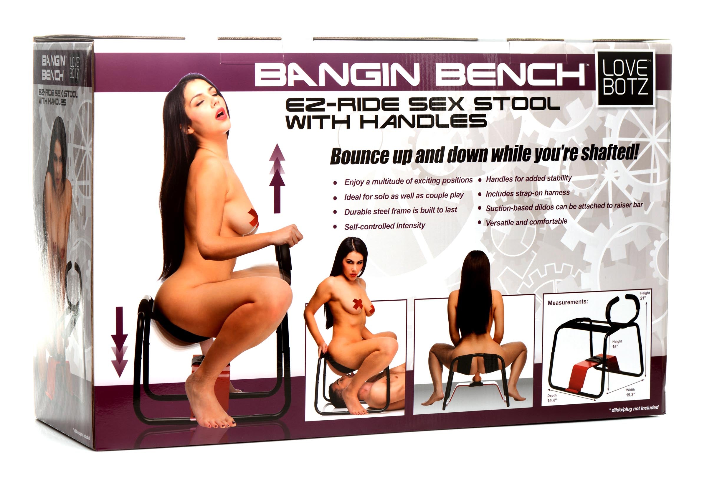 The Bangin Bench Ez-ride Sex Stool featuring convenient handles for stability