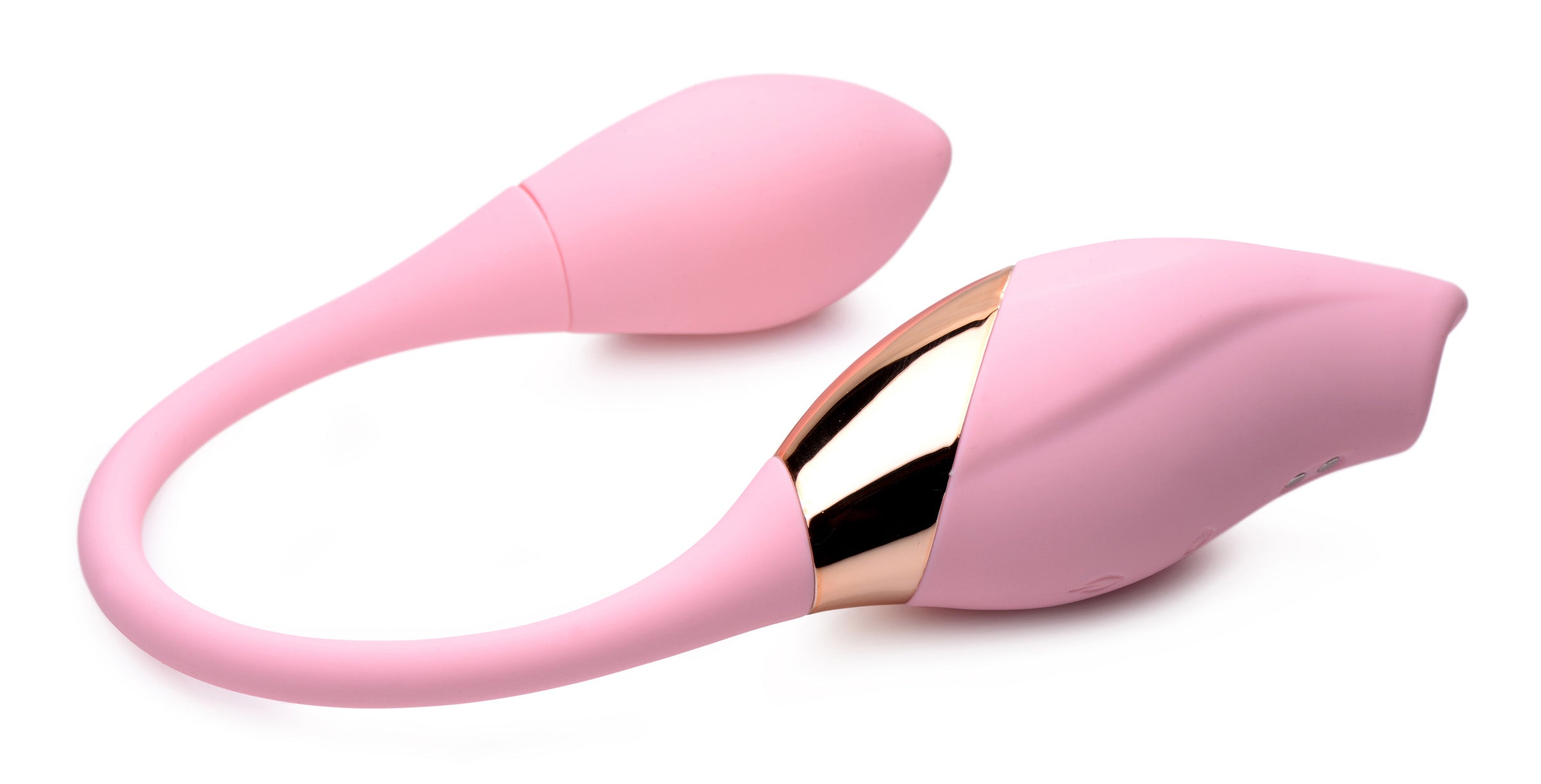 Pink Shegasm 8x Tandem Plus Silicone Clitoral Stimulator shaped like a flower