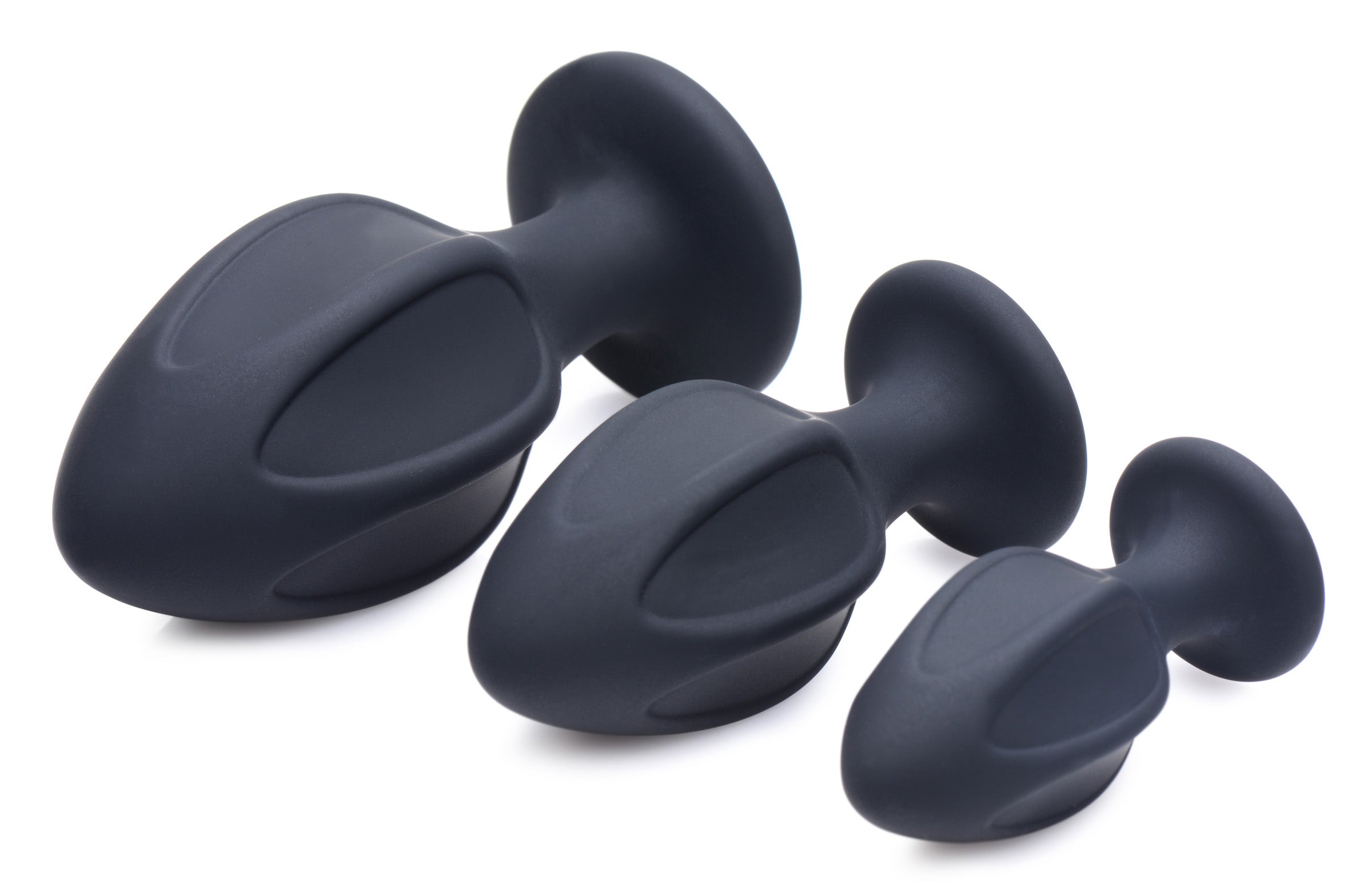 Set of three silicone anal trainers in graduated sizes