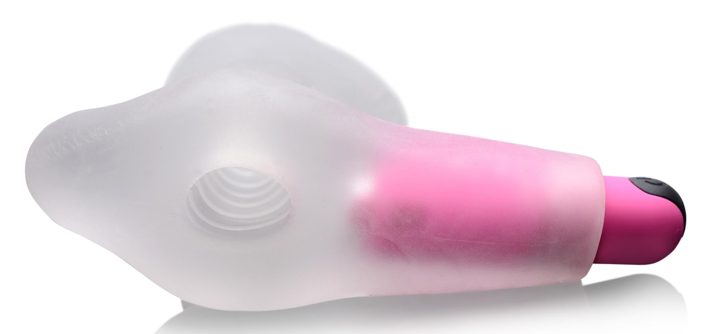 The 28x Filler Up Super Charged Vibrating Love Tunnel with remote control in its packaging