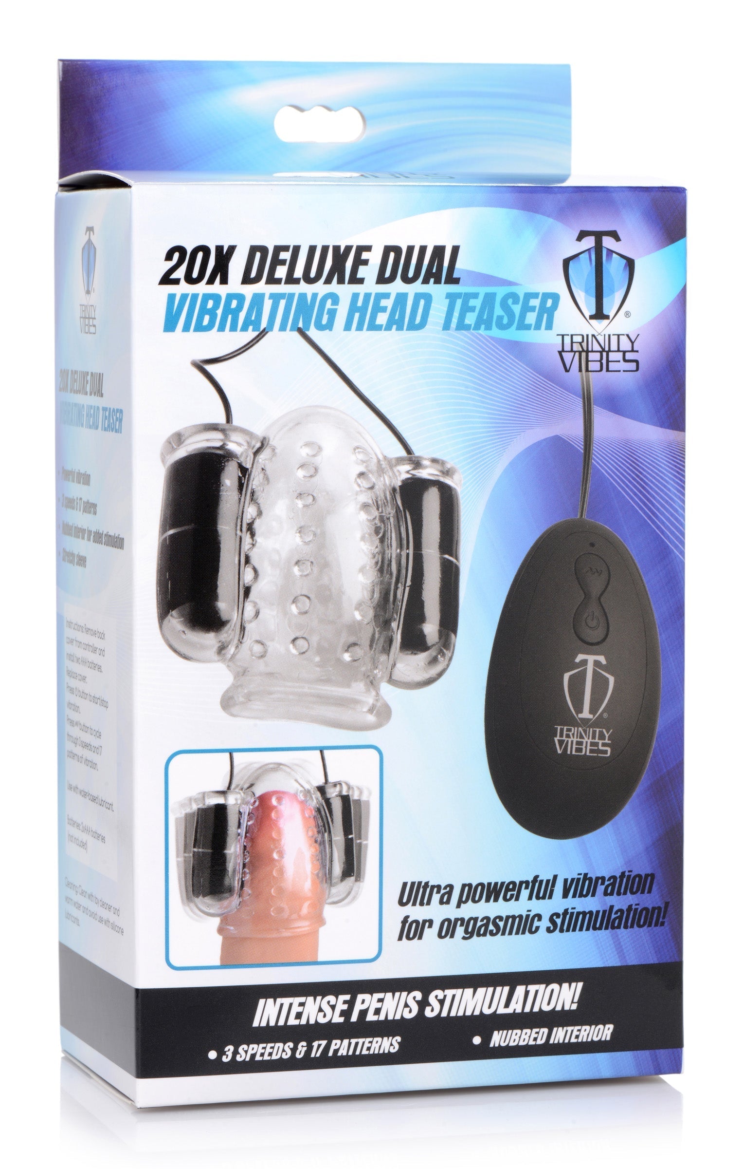 The 20x Deluxe Dual Vibrating Head Teaser product display