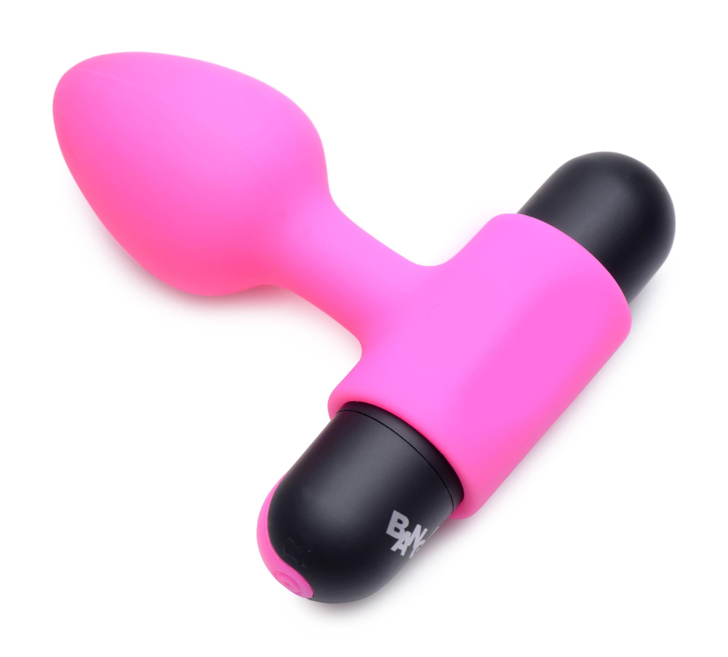 Pink vibrator featuring black and white accents from the Birthday Sex Kit