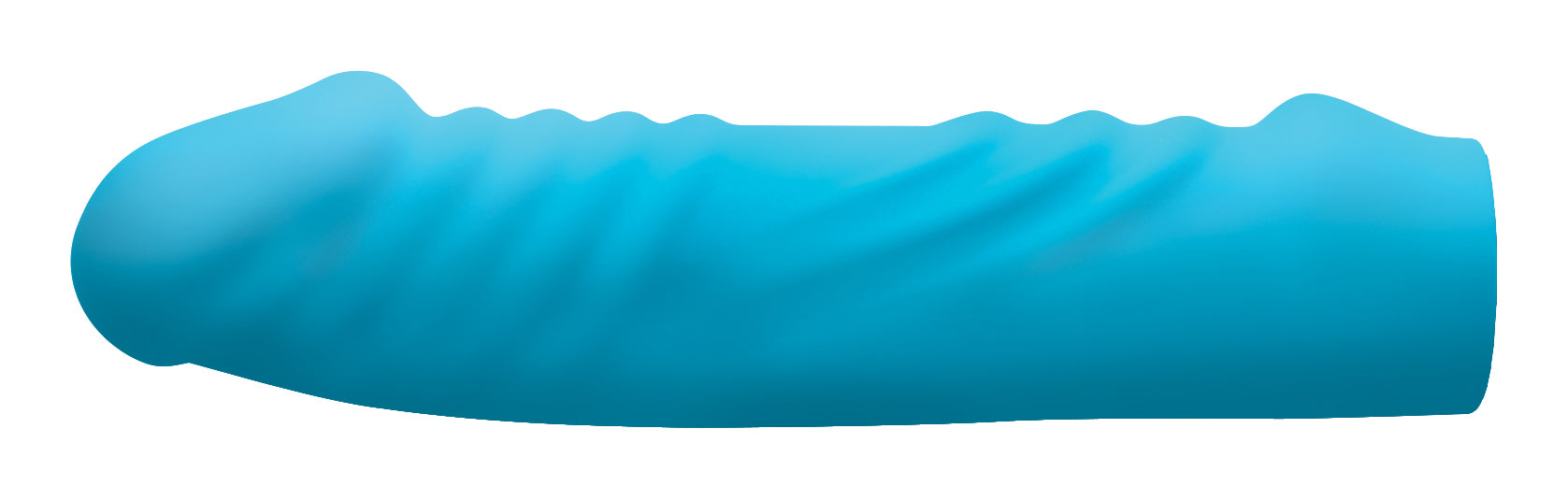 Blue Silicone Sleeve with Curved Tip for Bullet Vibrator