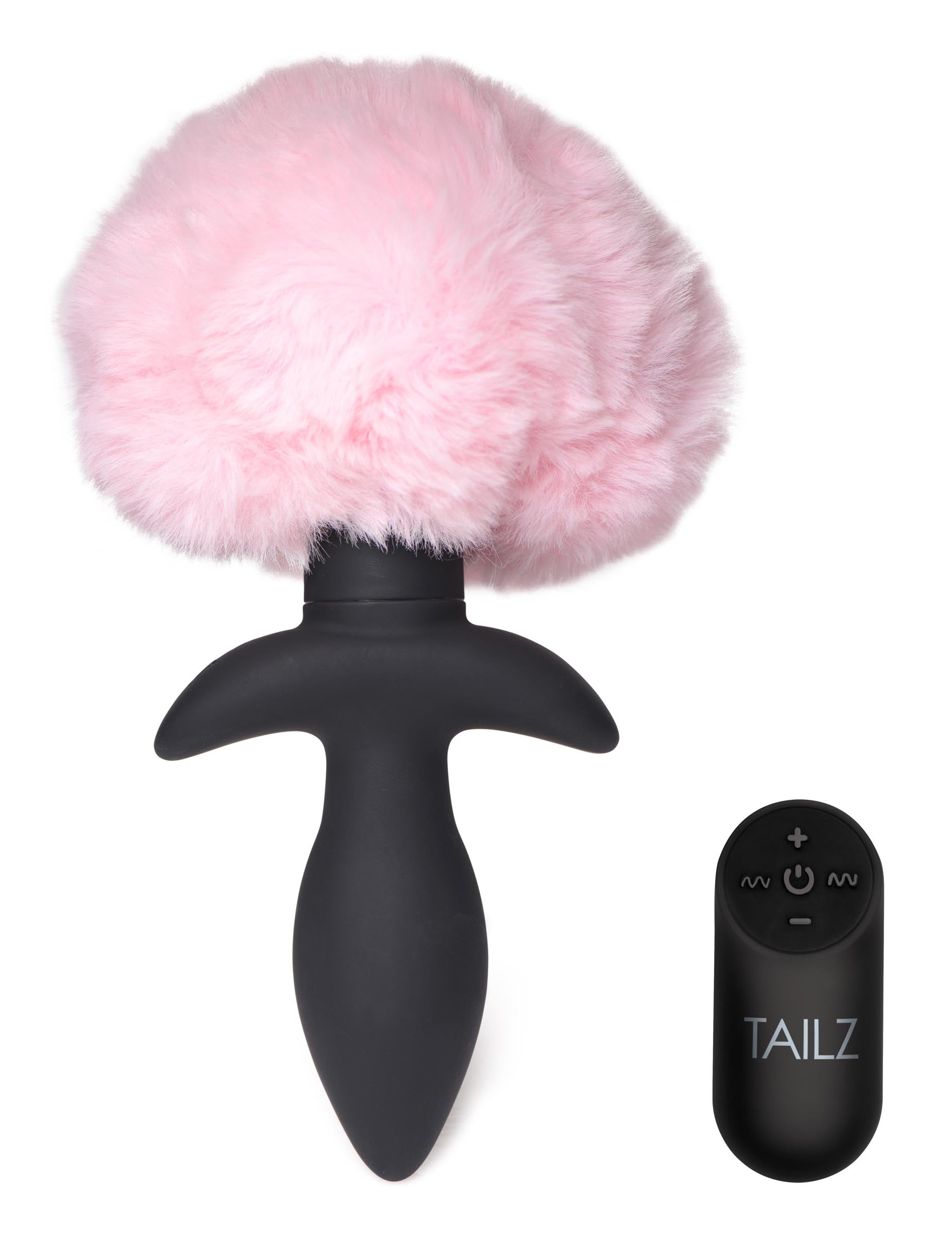 The Remote Control Wagging Bunny Tail Anal Plug with its wireless remote