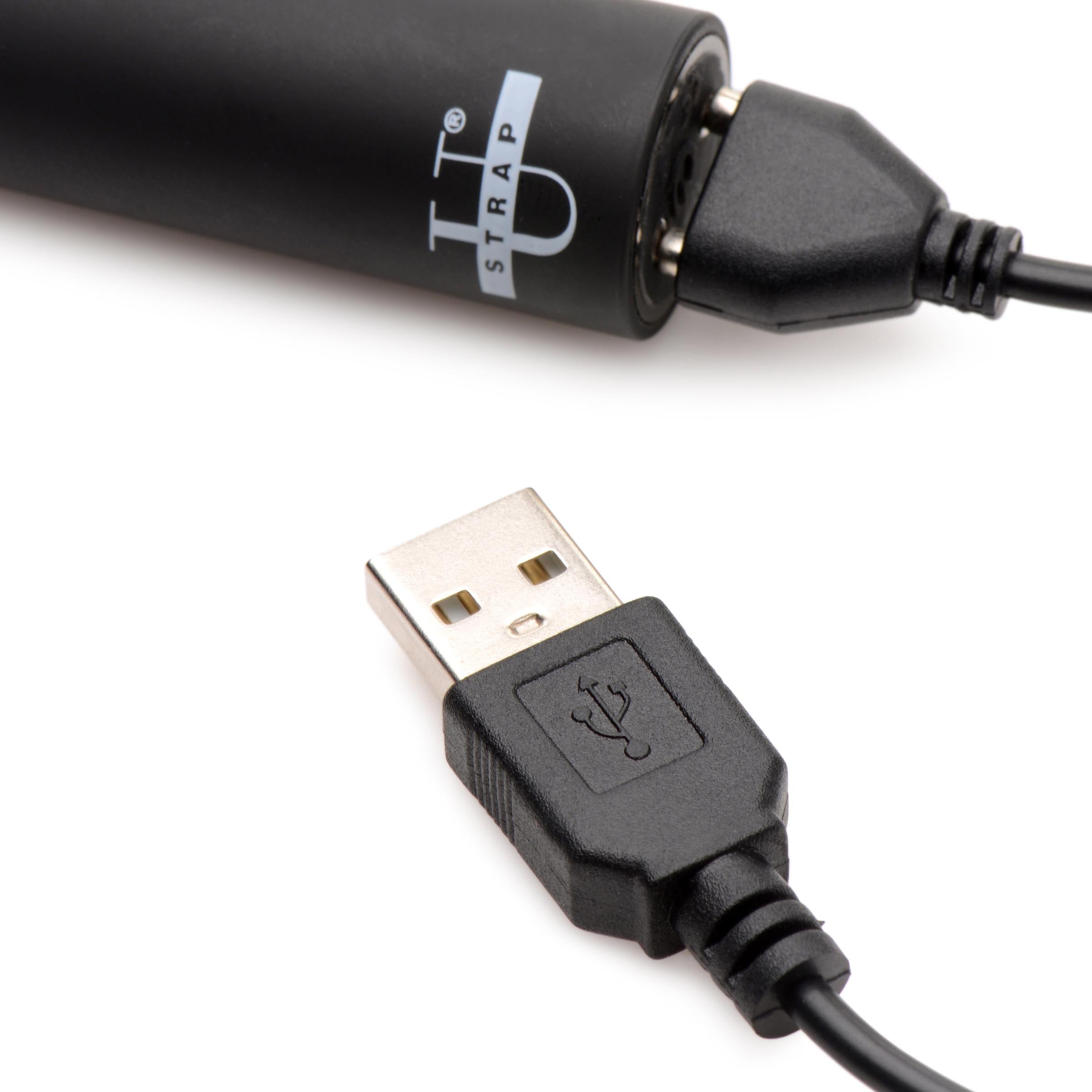 Remote control and USB charging cable for the Triple Peg 28x Dildo Set