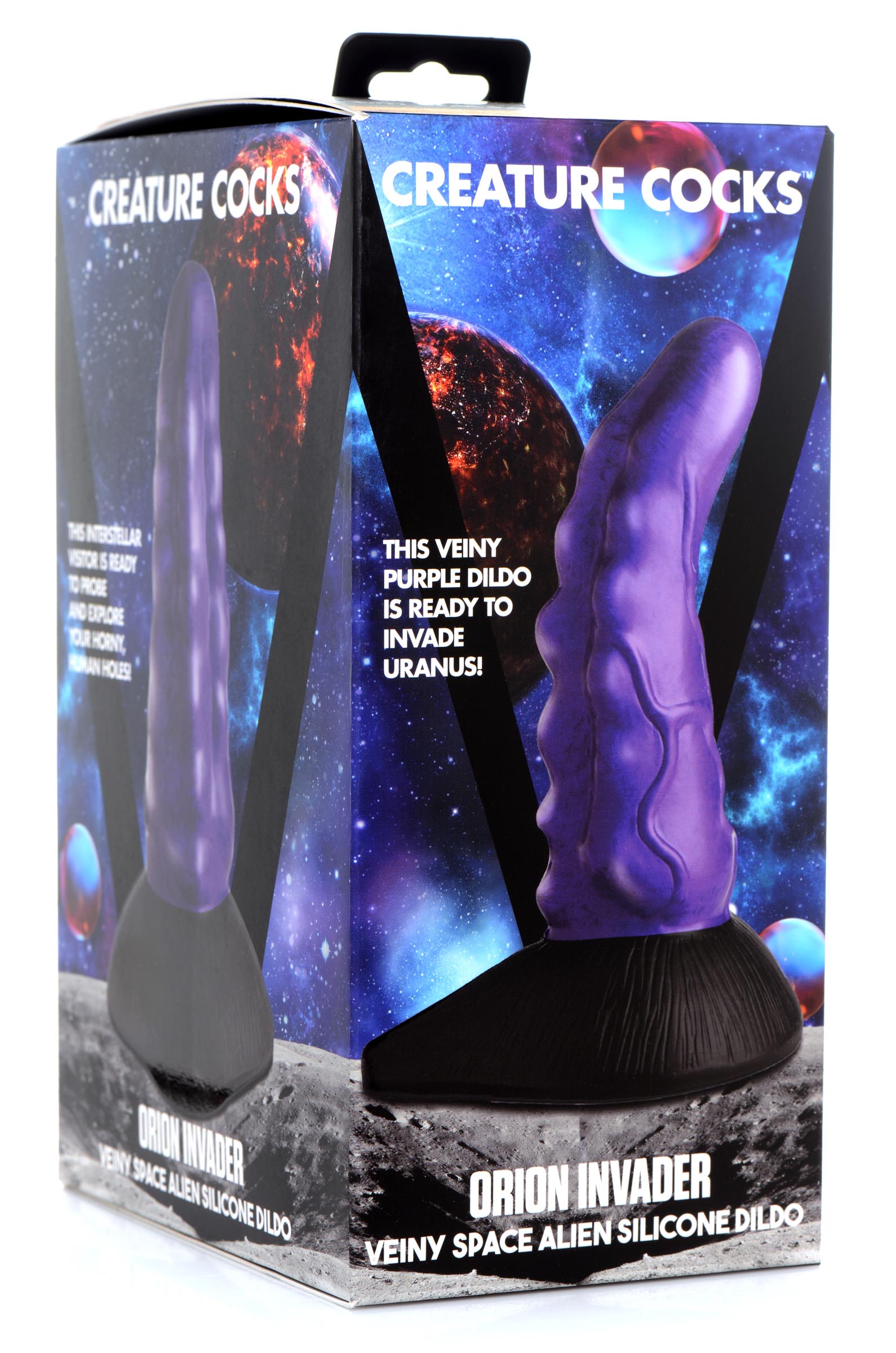 Orion Invader Alien Dildo in its original packaging