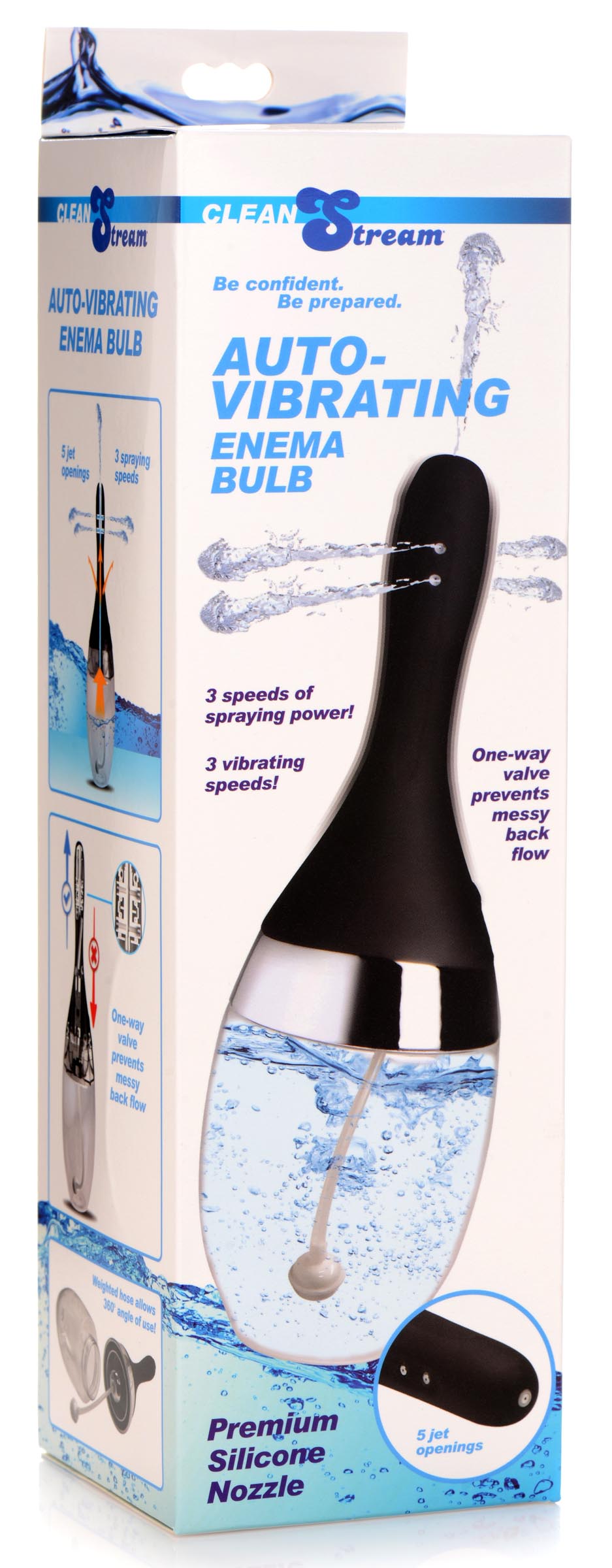 Auto-vibrating Enema Bulb in original packaging