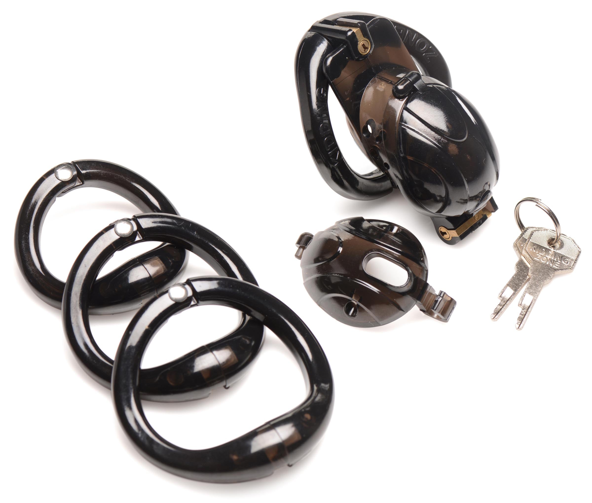 Accessories set including keys for a chastity device