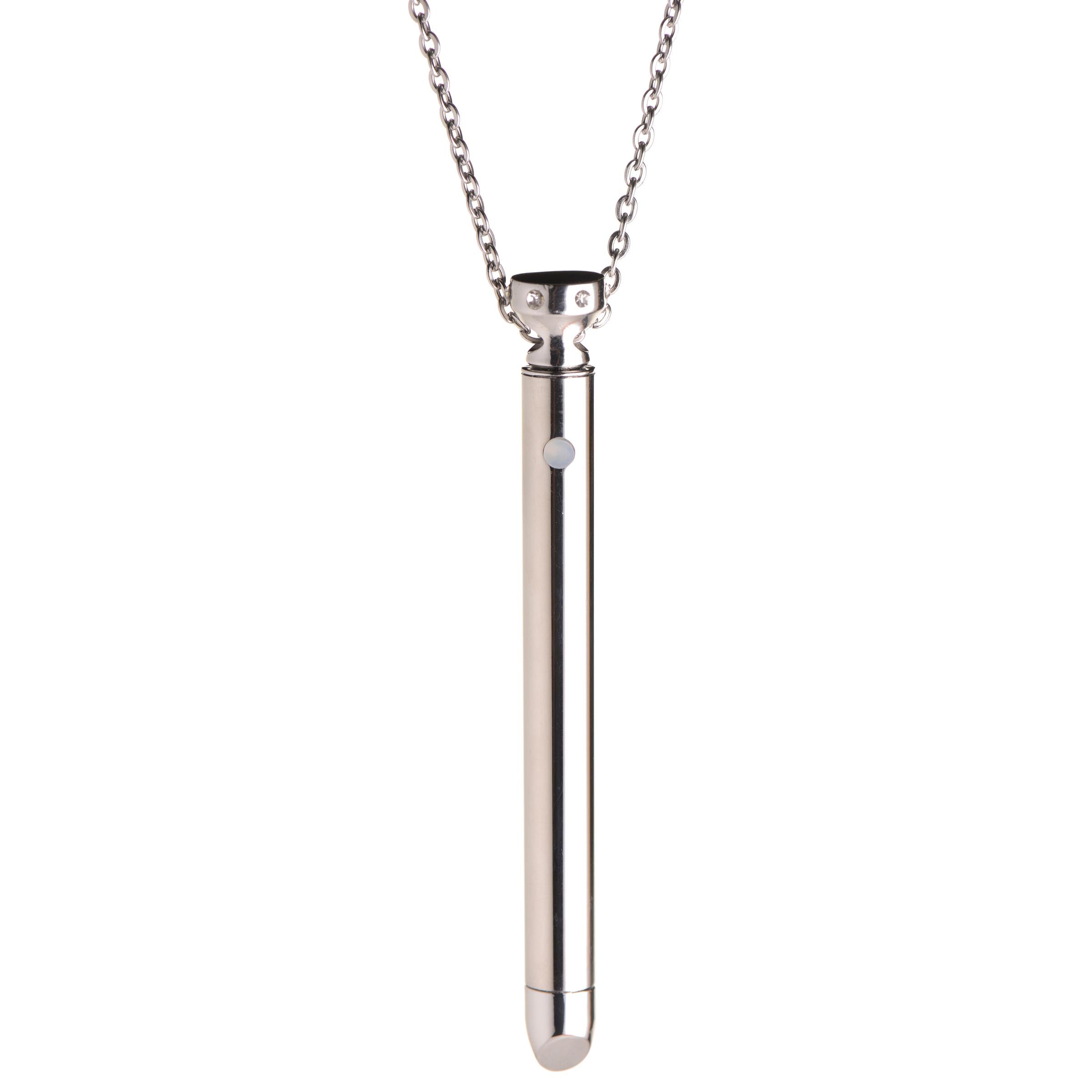 Elegant 7x Vibrating Necklace with sleek silver pendant