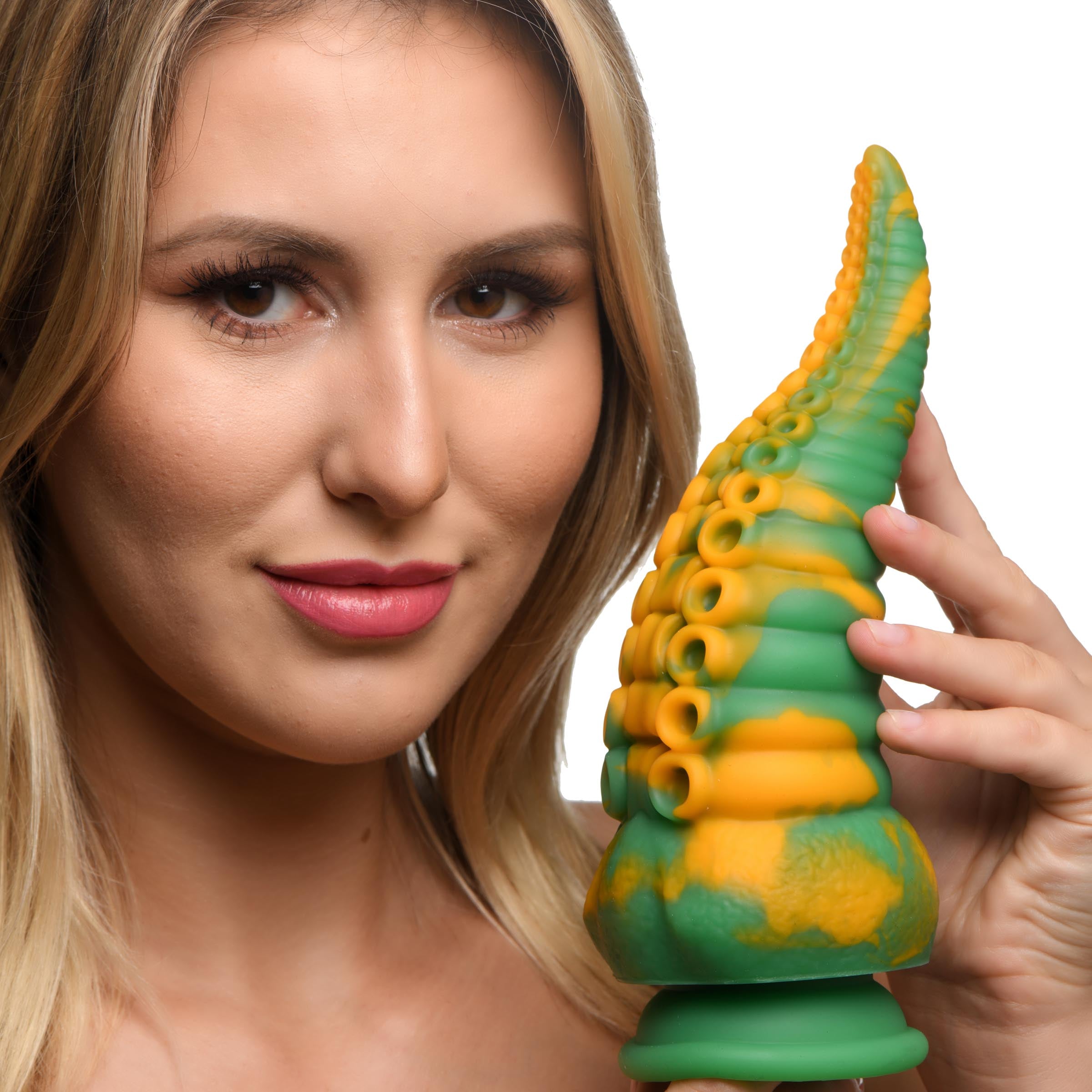 Person holding the Monstropus Tentacled Monster Silicone Dildo