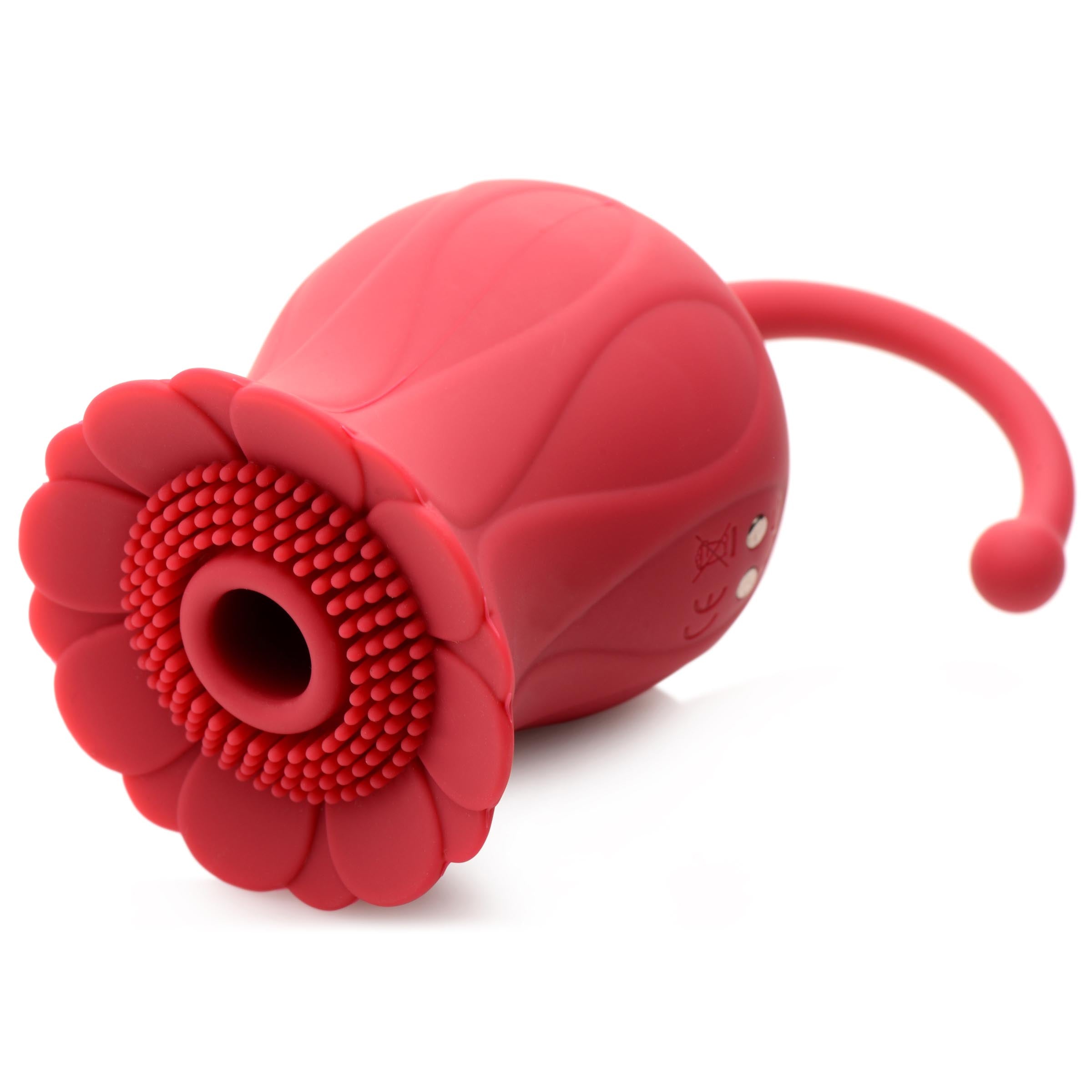 The Royalty Rose Clit Stimulator with its distinctive red floral design