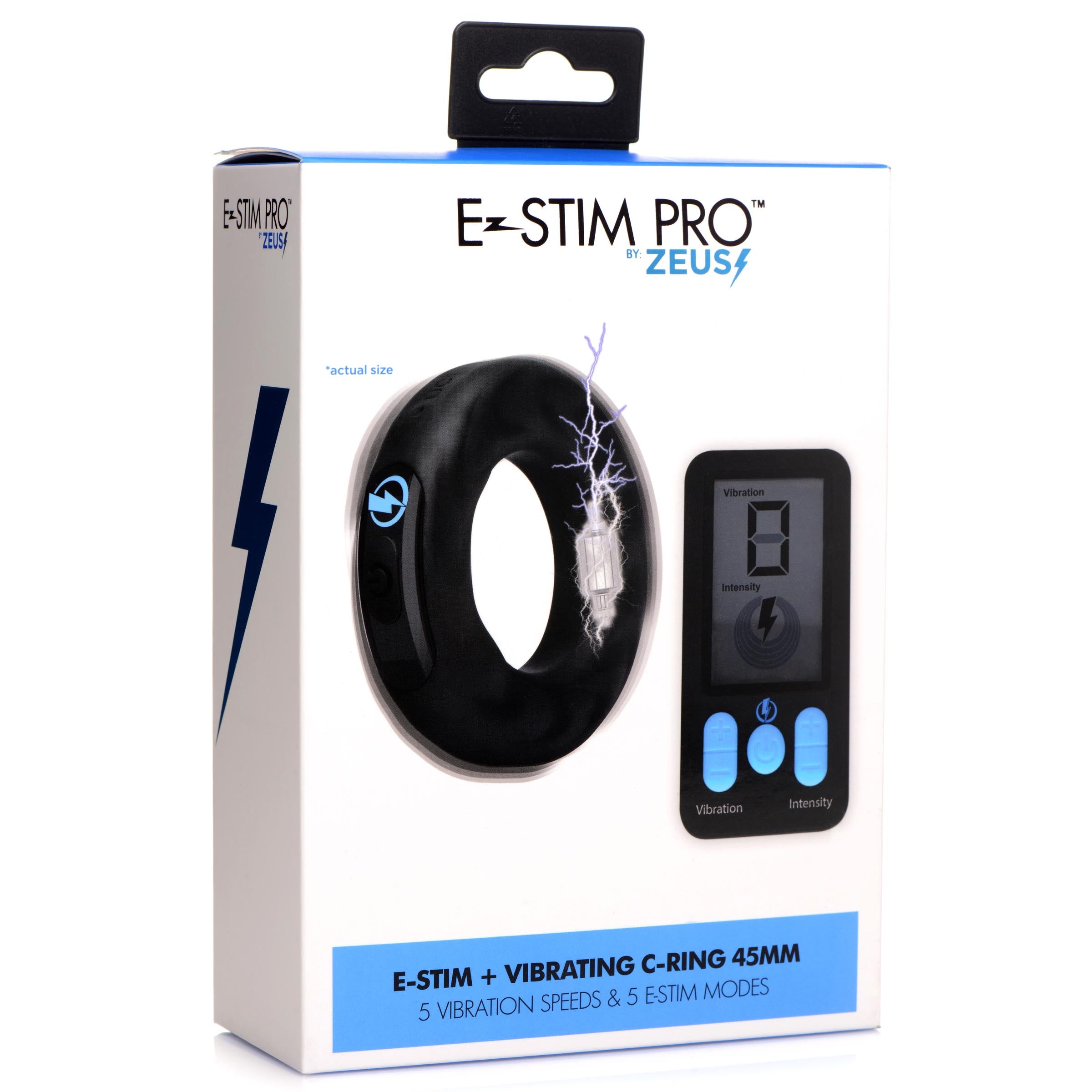 E-stim Pro vibrating cock ring with electronic stimulation feature