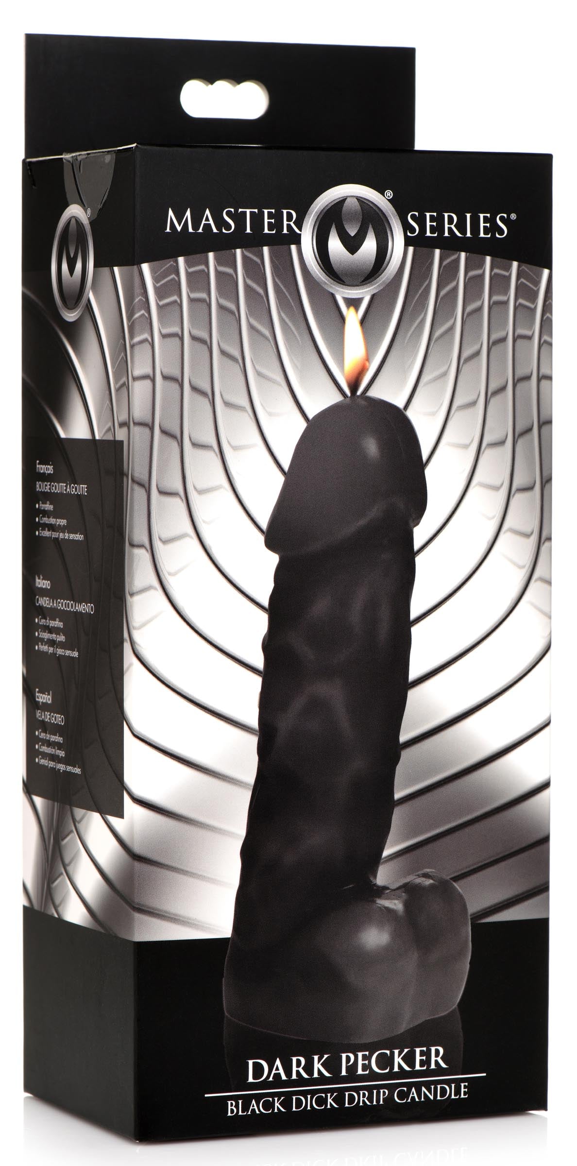 Dark Pecker Dick Drip Candle from the Master Series in black color