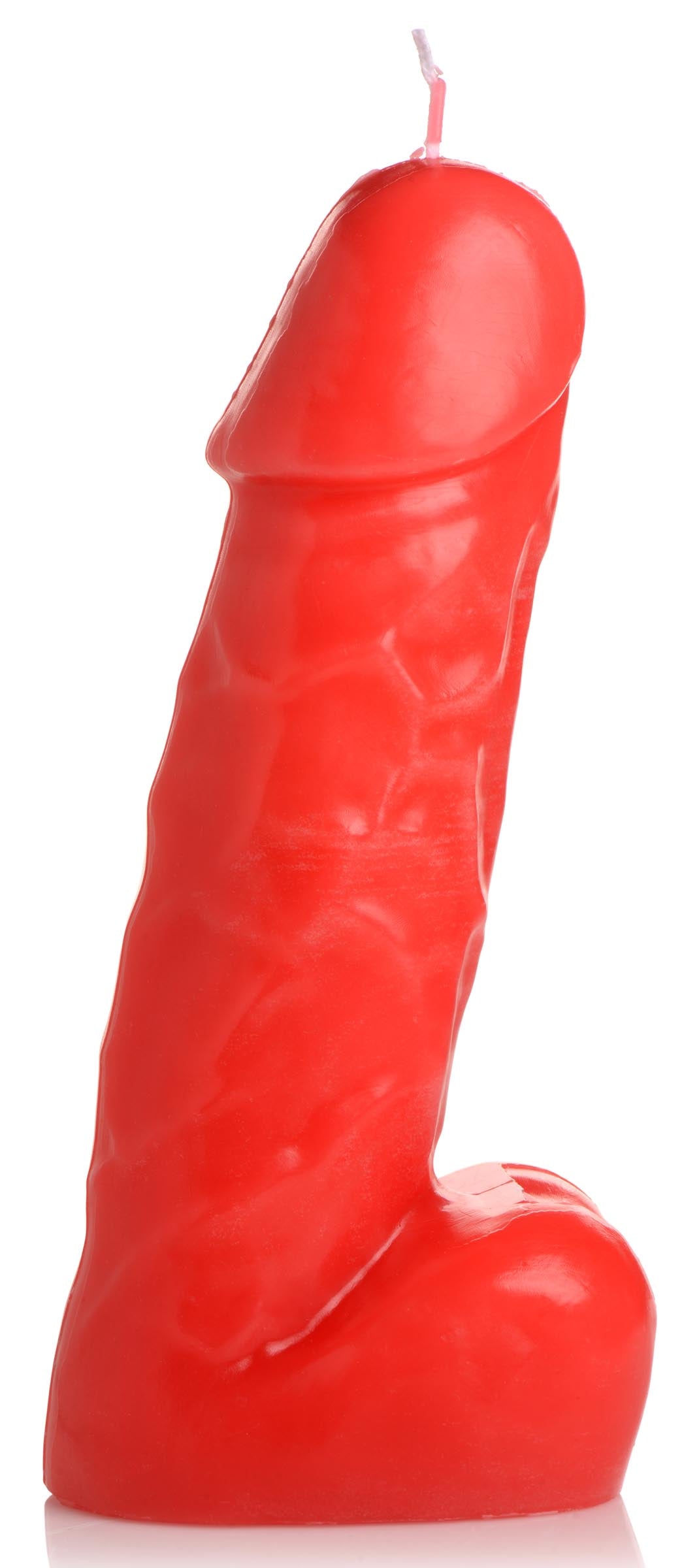 A red phallic-shaped novelty candle