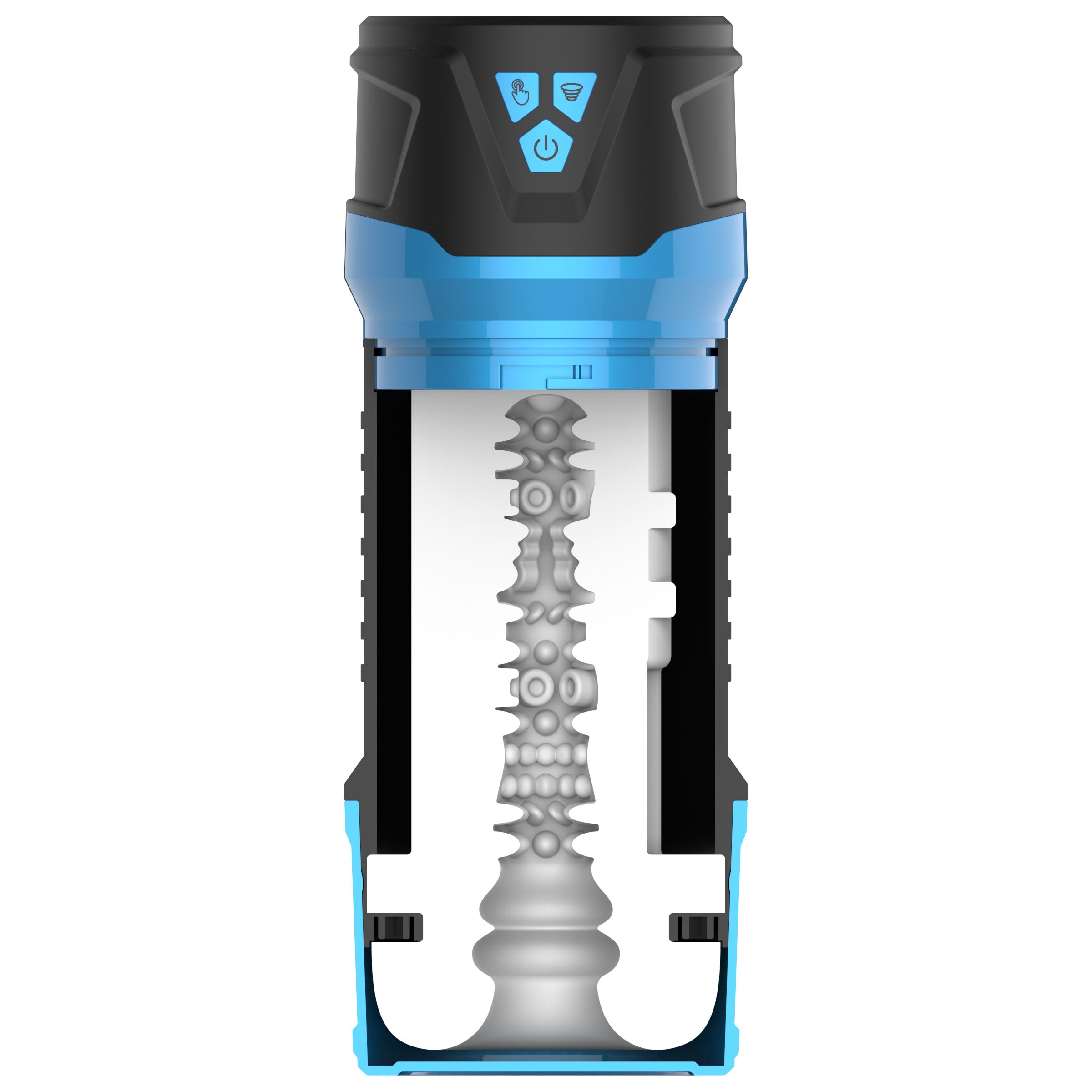 The Milker Intense 13x Sucking Masturbator in blue and black design