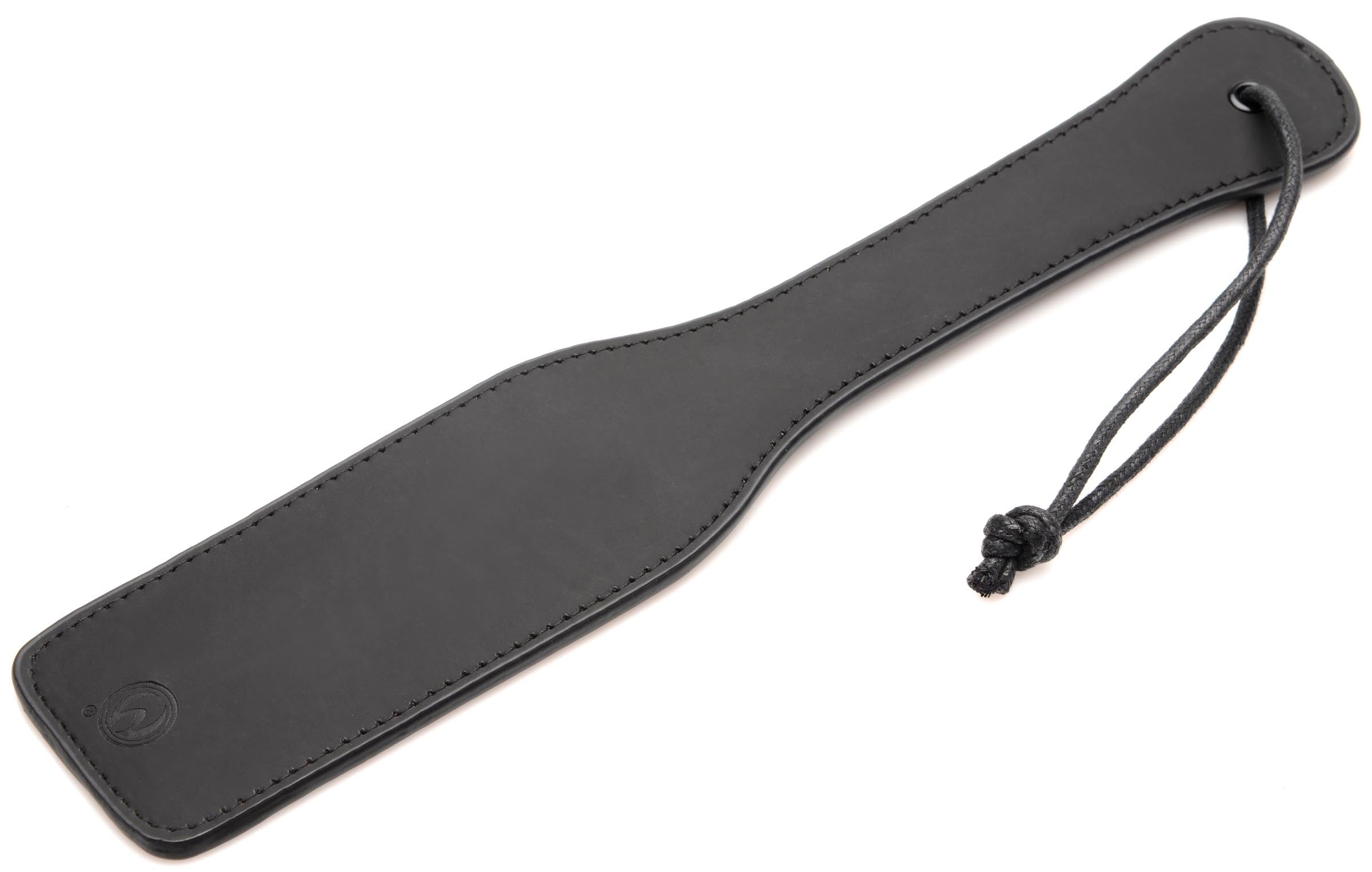 BDSM leather paddle with hanging cord