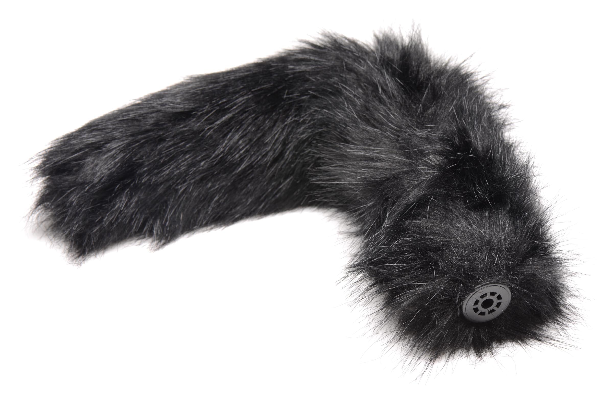 Detail of the black fox tail attachment for the anal plug