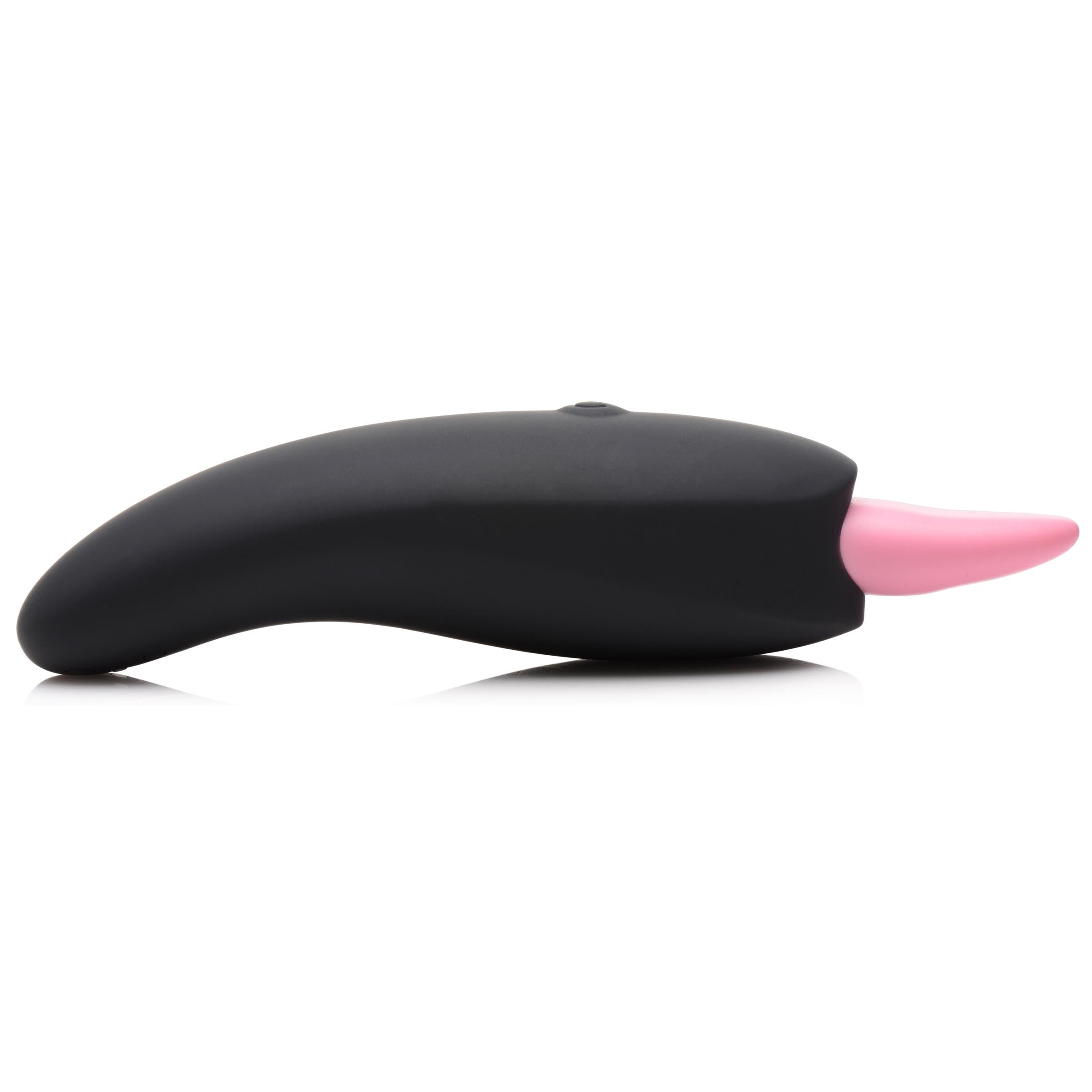 Ergonomic pink and black Luscious Licker 7x vibrator with a handle