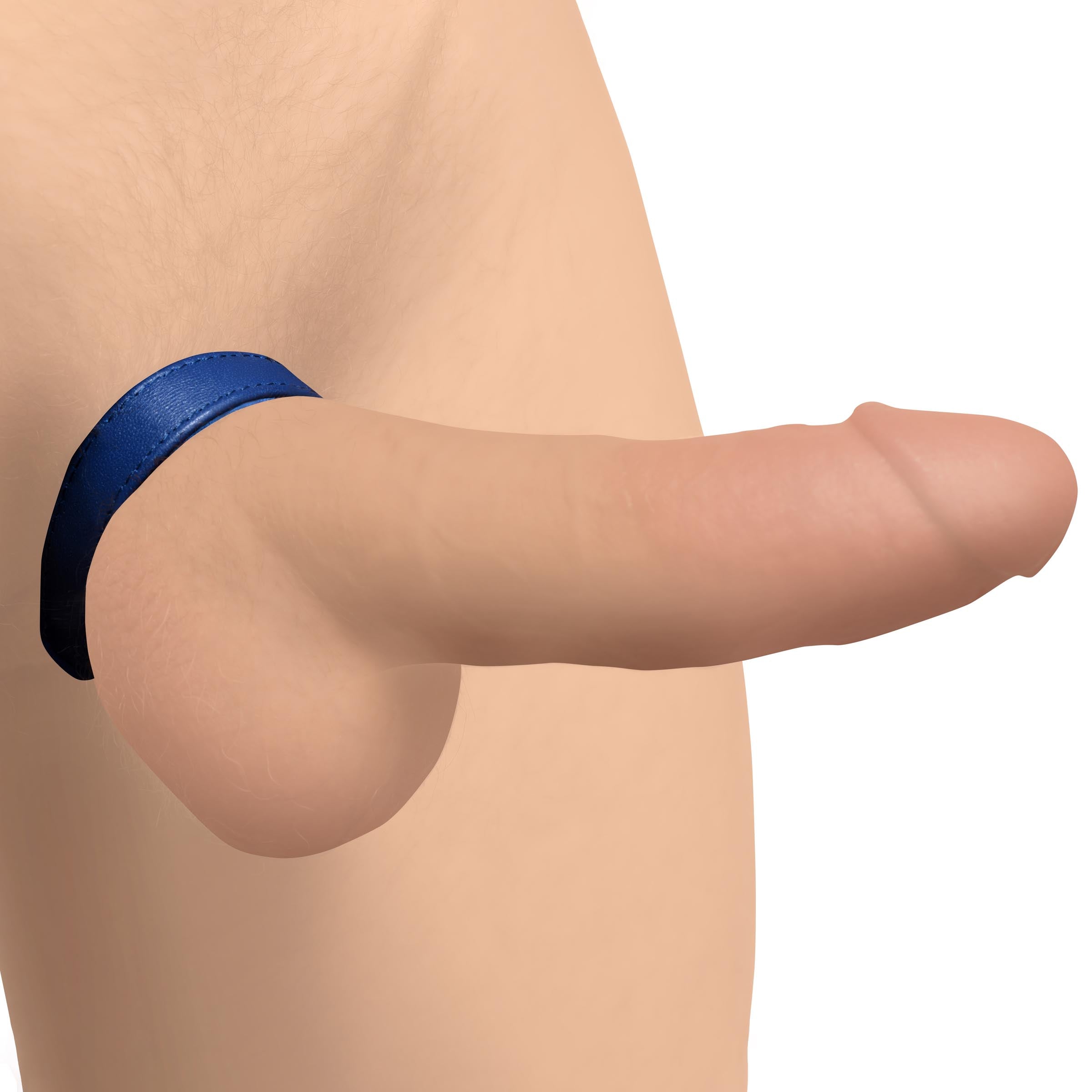 Velcro leather cock ring displayed out of the package