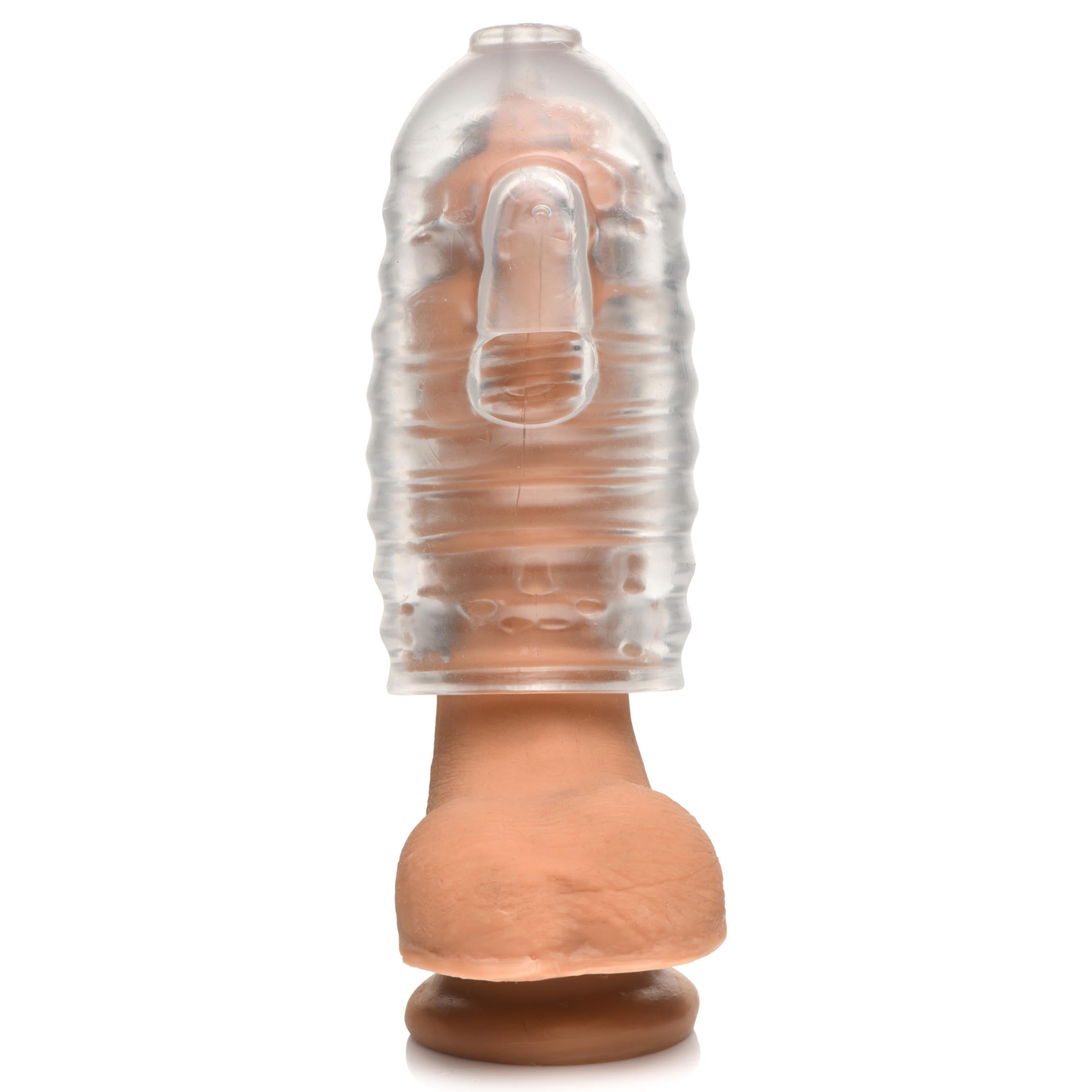 Transparent Milker Masturbator Accessory with visible internal structure