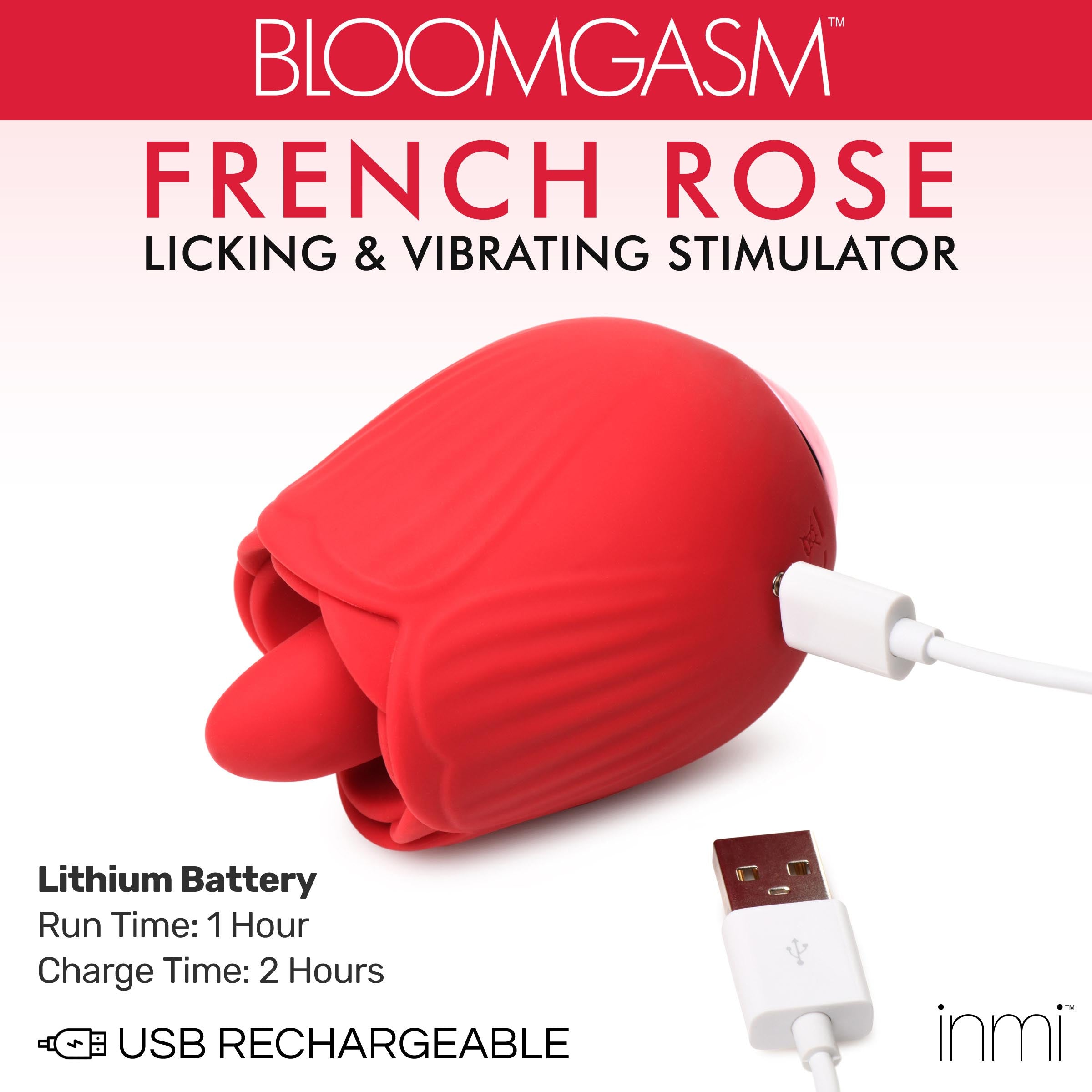 The 10x French Rose Licking and Vibrating Stimulator in action