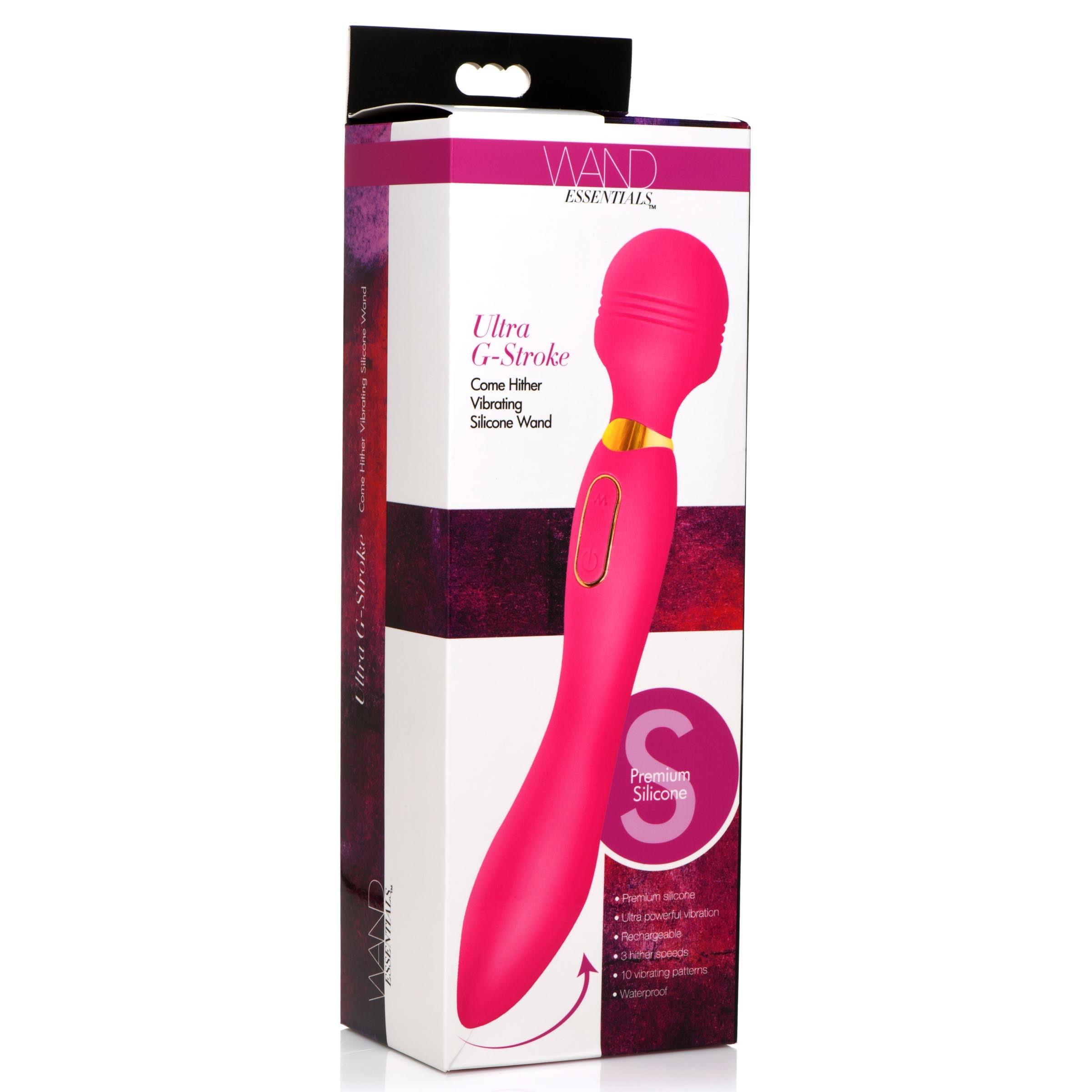 Packaging of the Ultra G-stroke Come Hither Vibrating Wand