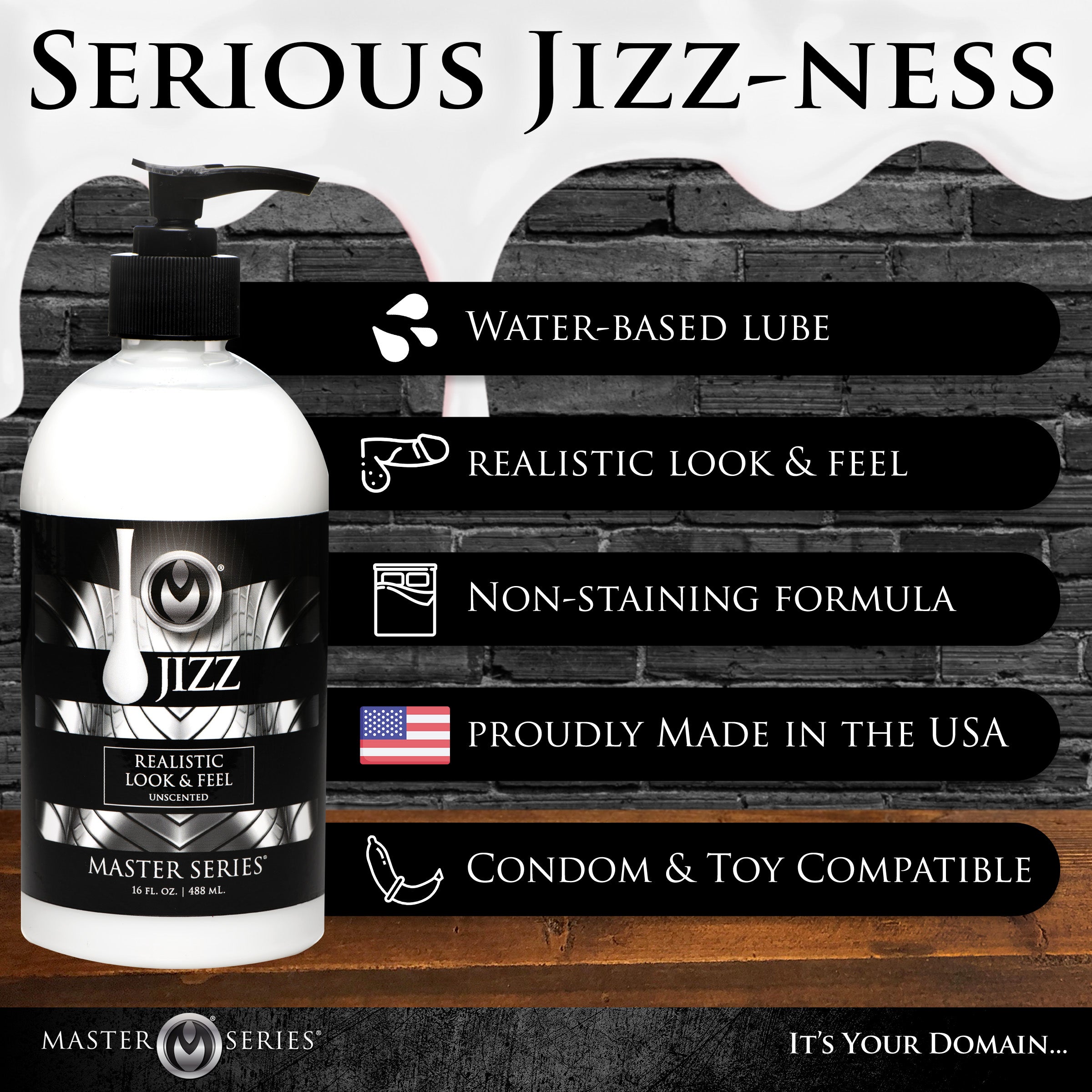 Jizz Unscented Water-based Lube with emphasis on its texture