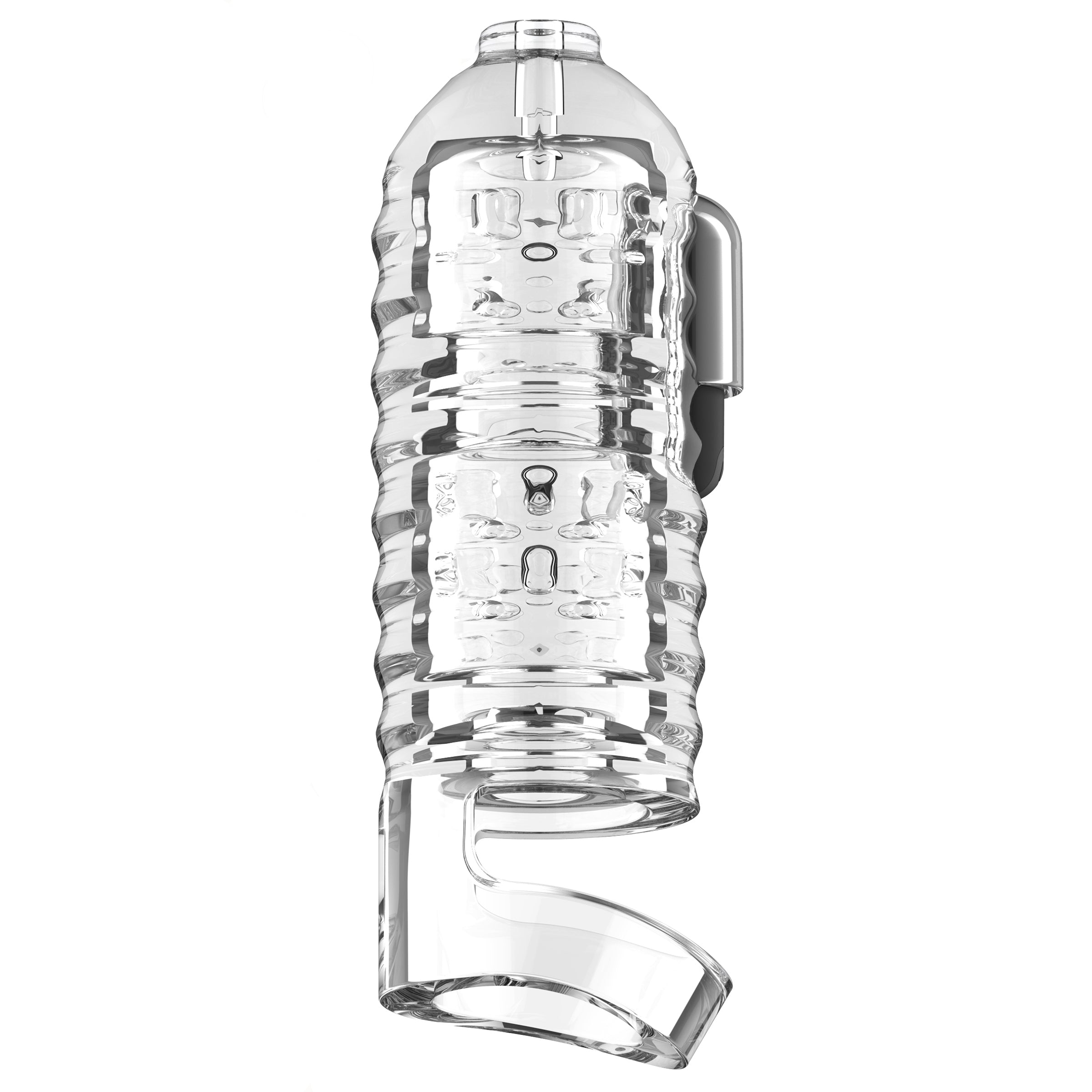 Clear glass bottle with matching transparent lid for milk storage