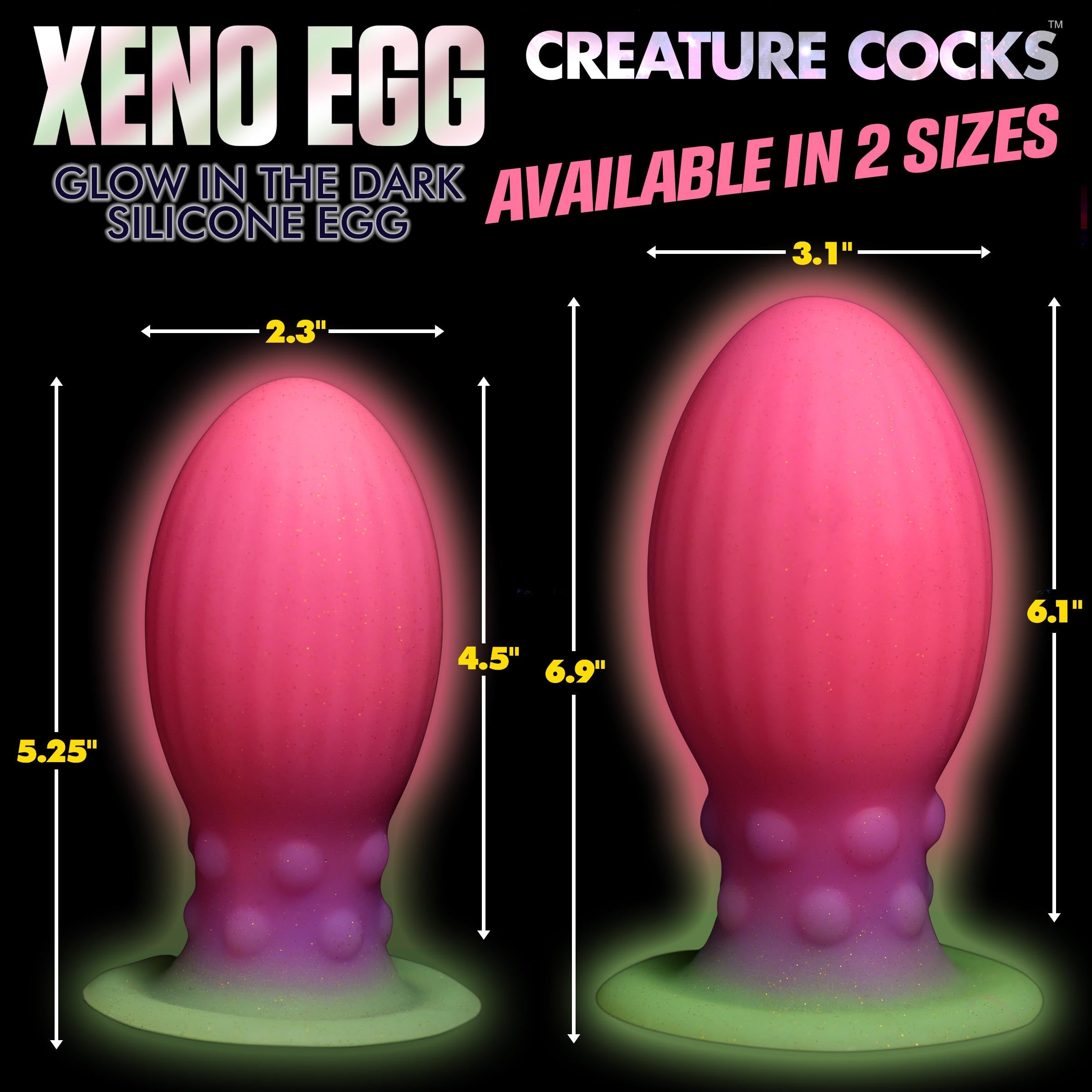 Xeno Egg glow-in-the-dark silicone product resembling an alien egg