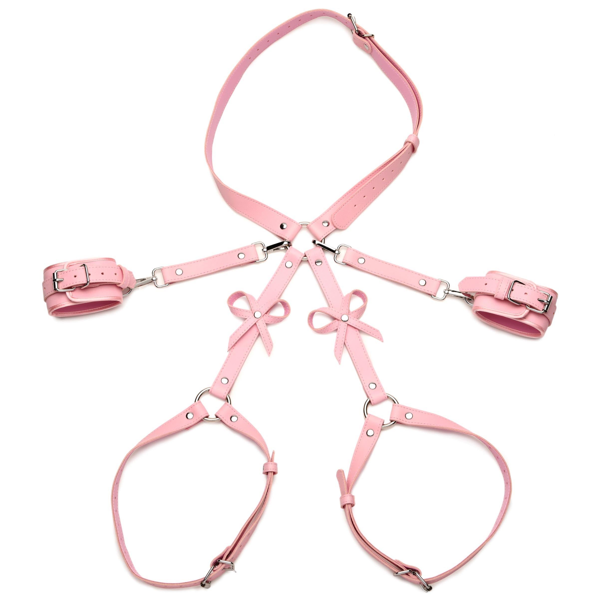 Pink Bondage Thigh Harness with dual strap design