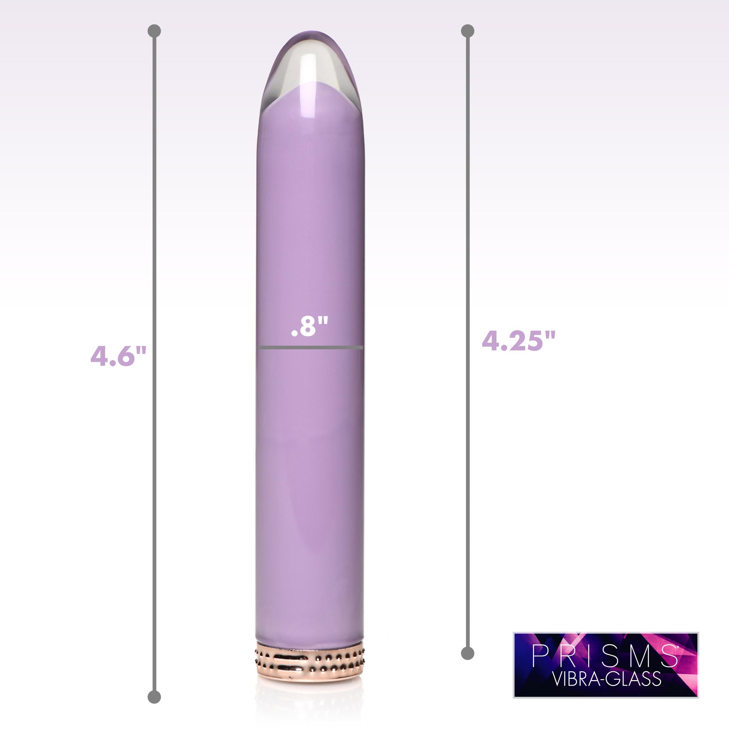 Measurement reference for the small lilac vibrator to display its size