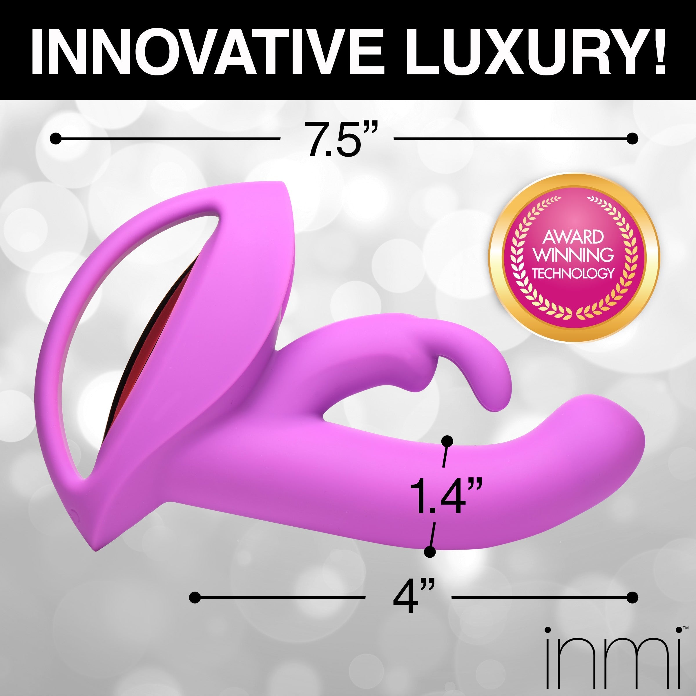 Elegant purple '12x Come-hither Rocker' silicone vibrator