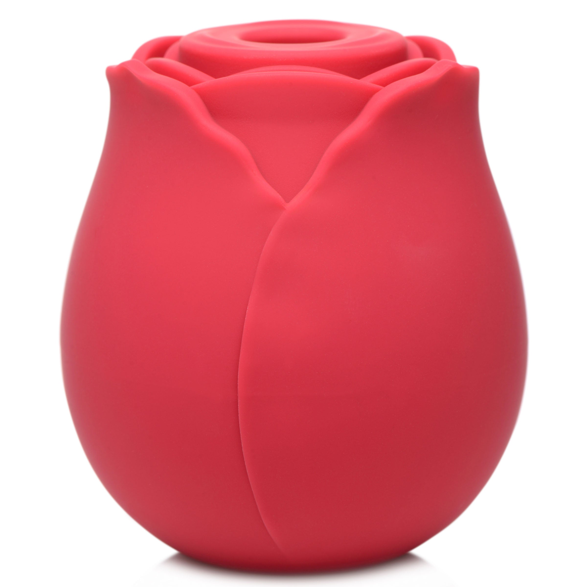 Red rose-shaped adult suction toy with ergonomic design