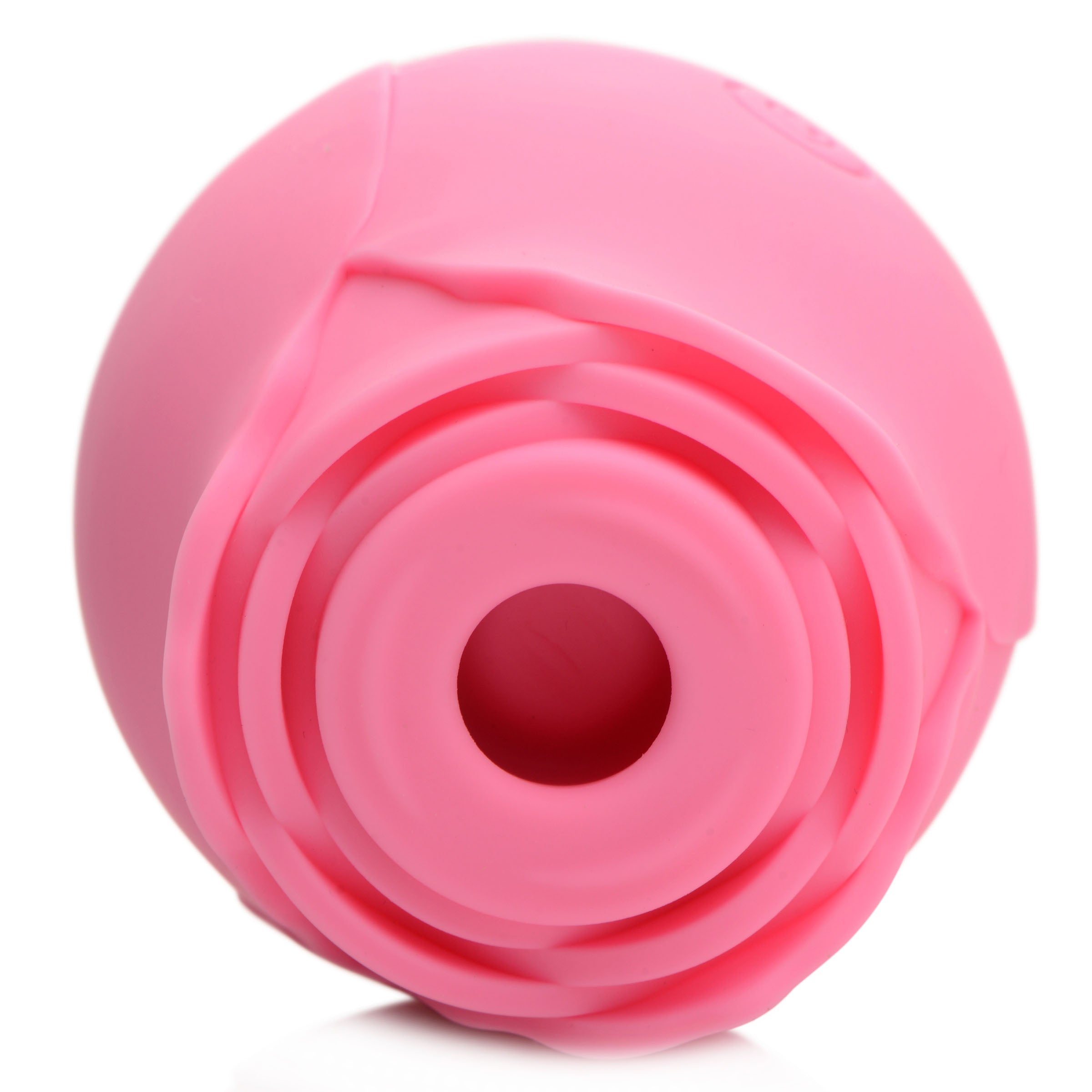 Detail of the rose-shaped suction toy's textured surface