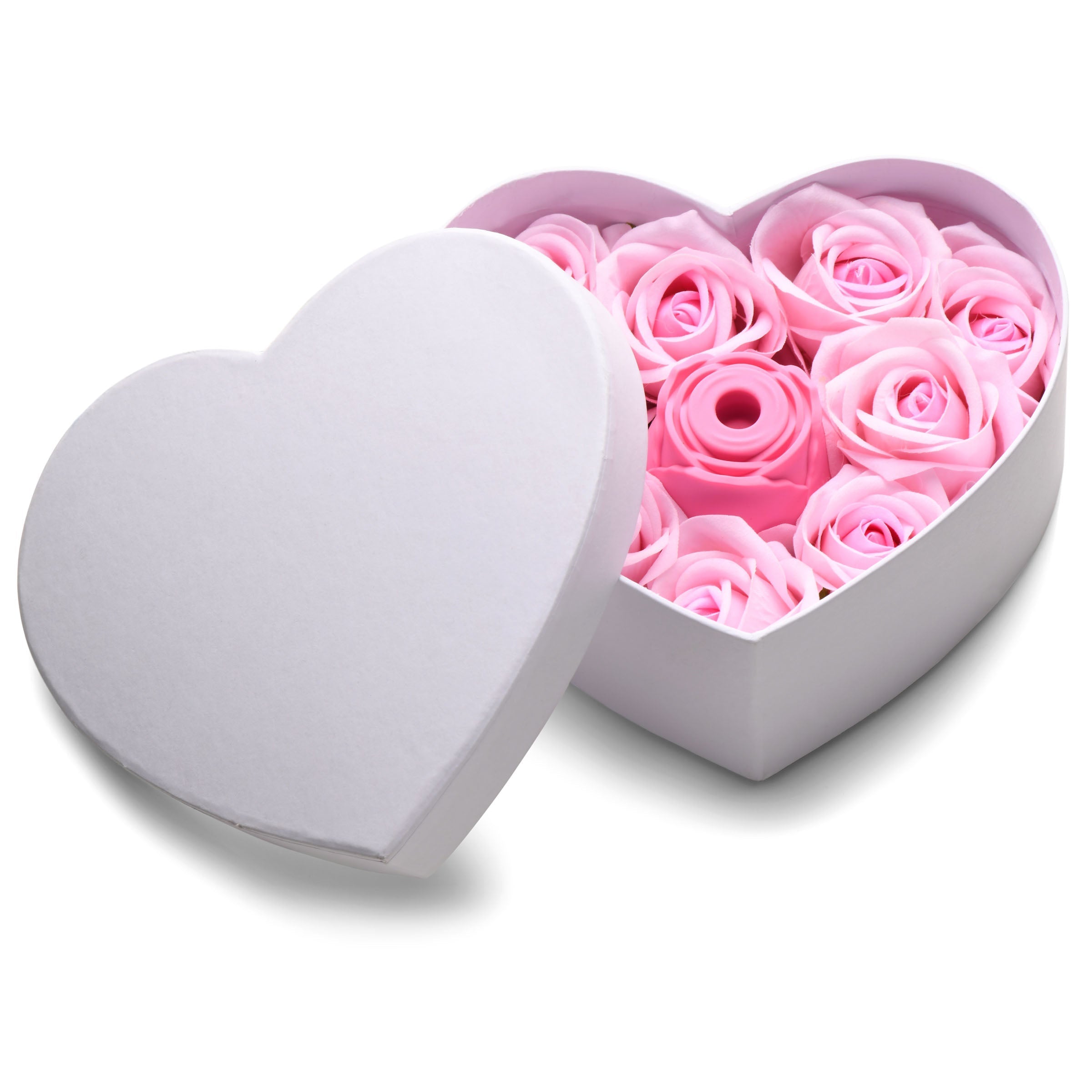 Heart-shaped box with pink rose design for romantic gift