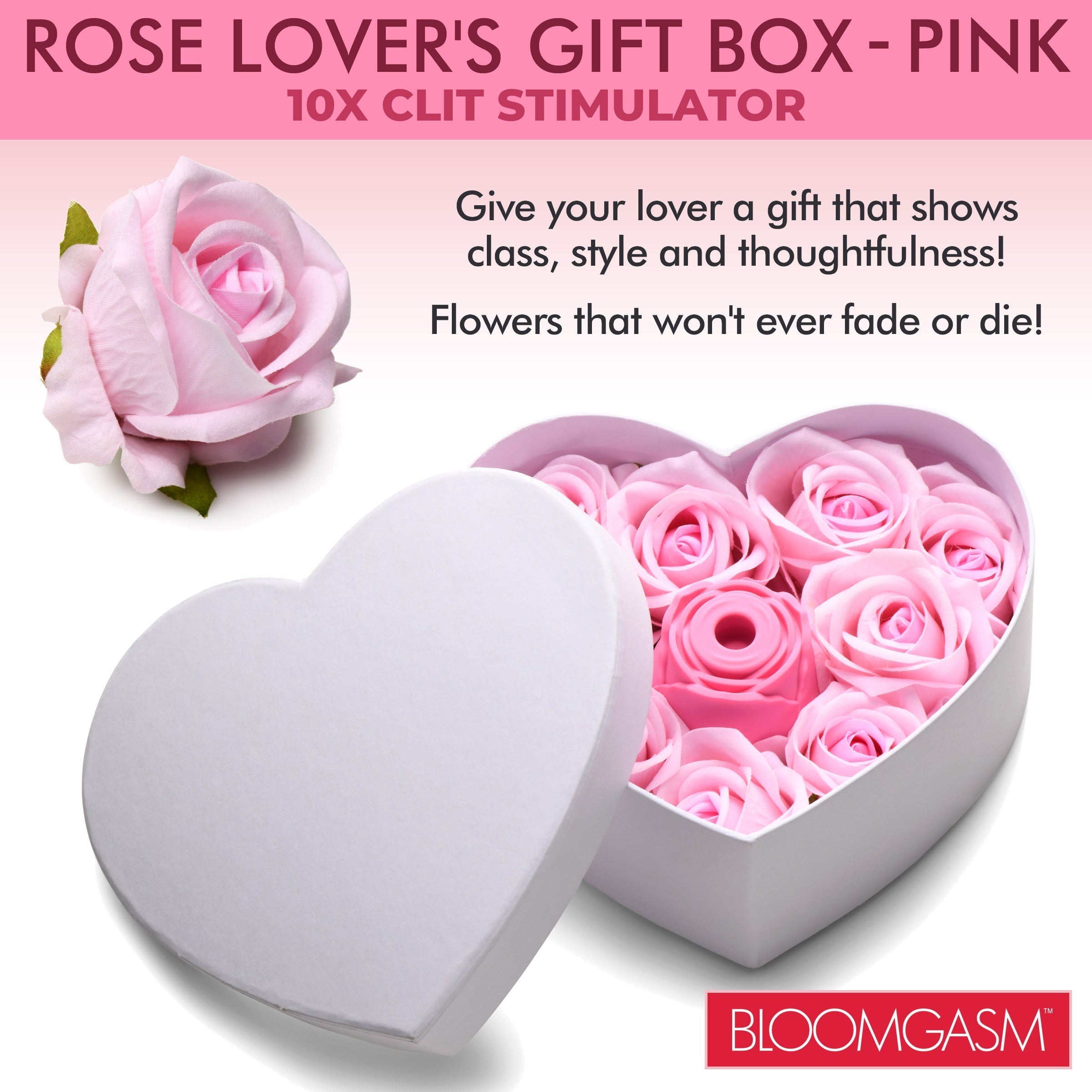 The Rose Lovers Gift Box in pink with visible product outline