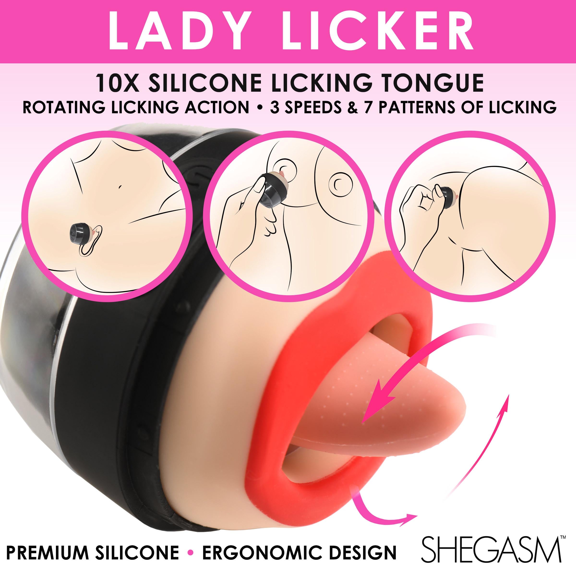 Lady Licker Clitoral Stimulator with ergonomic design