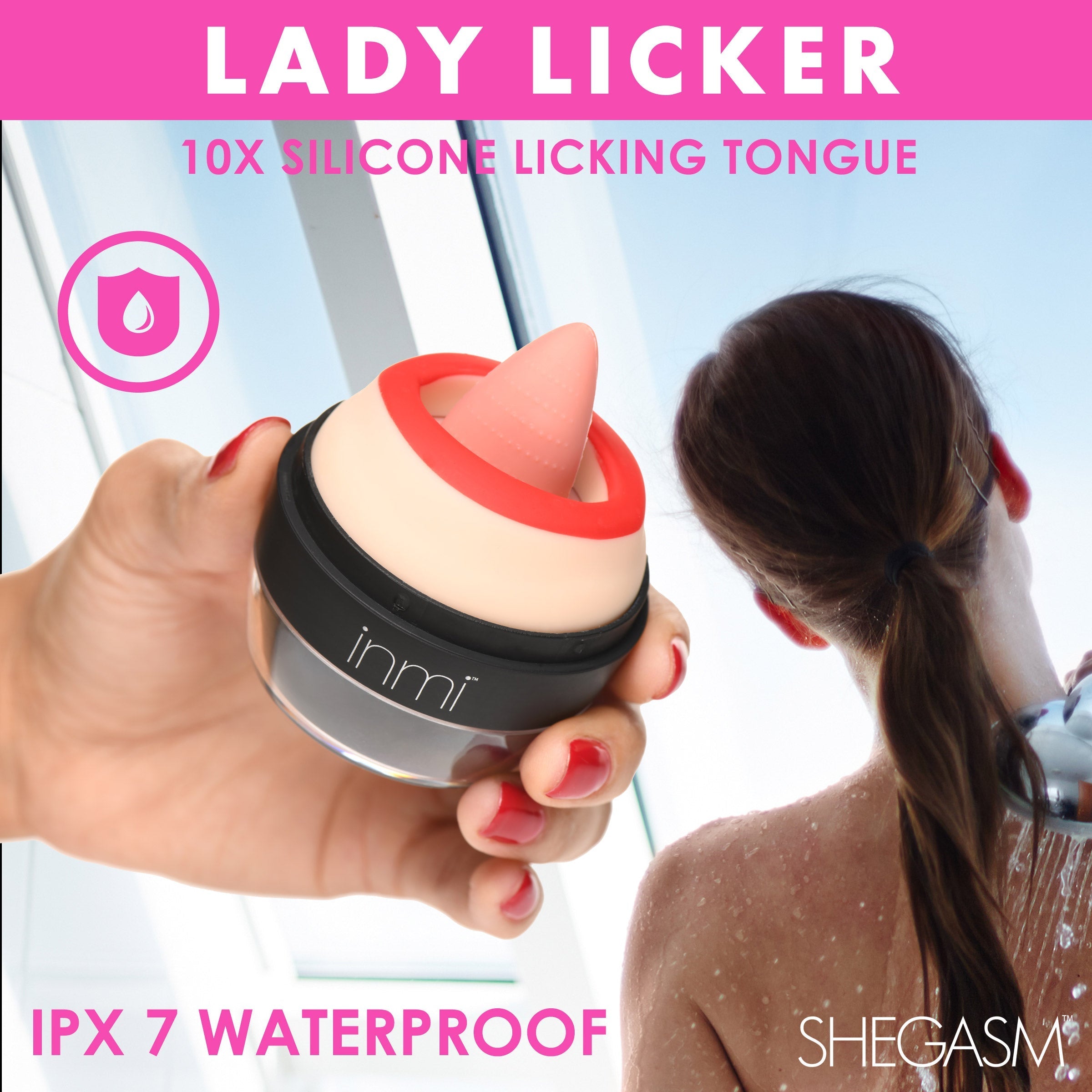 Silicone tongue tip of the Lady Licker Vibrator for targeted stimulation