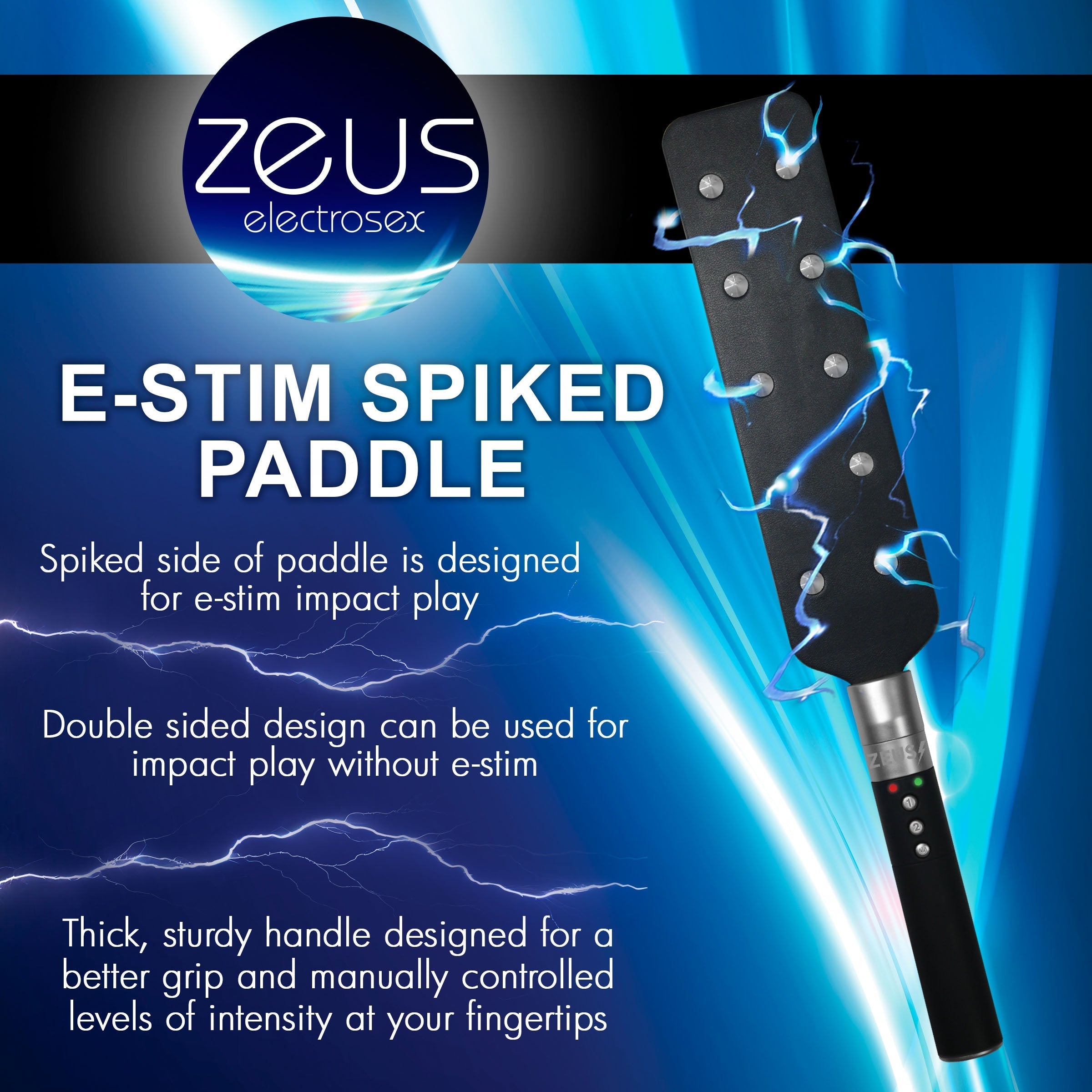 Detail of the E-stim Spiked Paddle's surface for sensory play