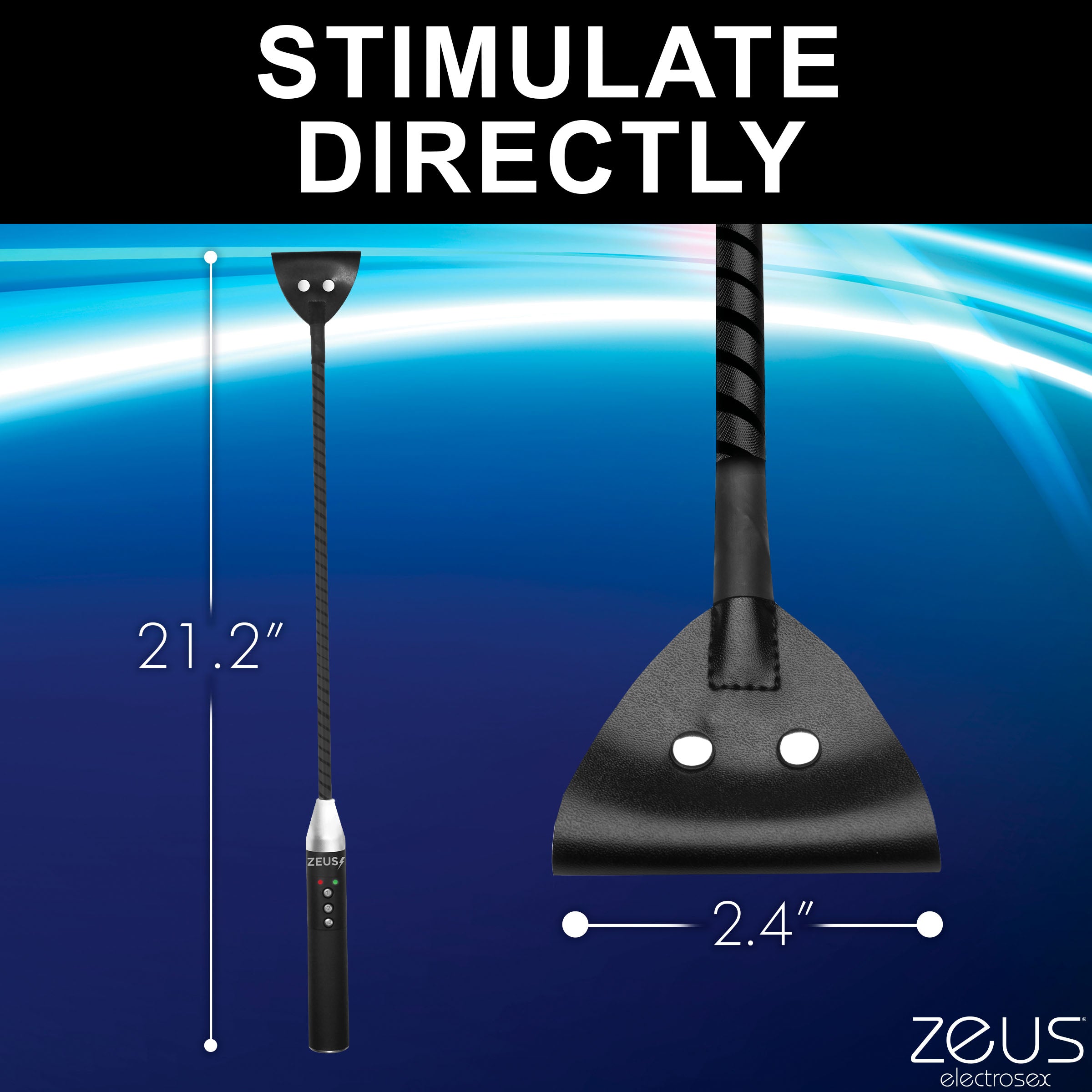 Detail of the E-stim Crop's stimulation surface with branding